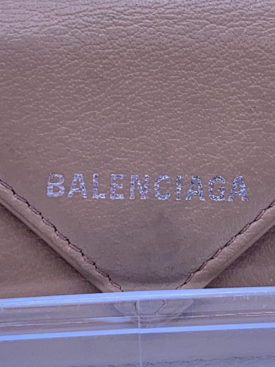Balenciaga Balenciaga Leather Tri-Fold Wallet Beige Size ONE SIZE - 3 Thumbnail