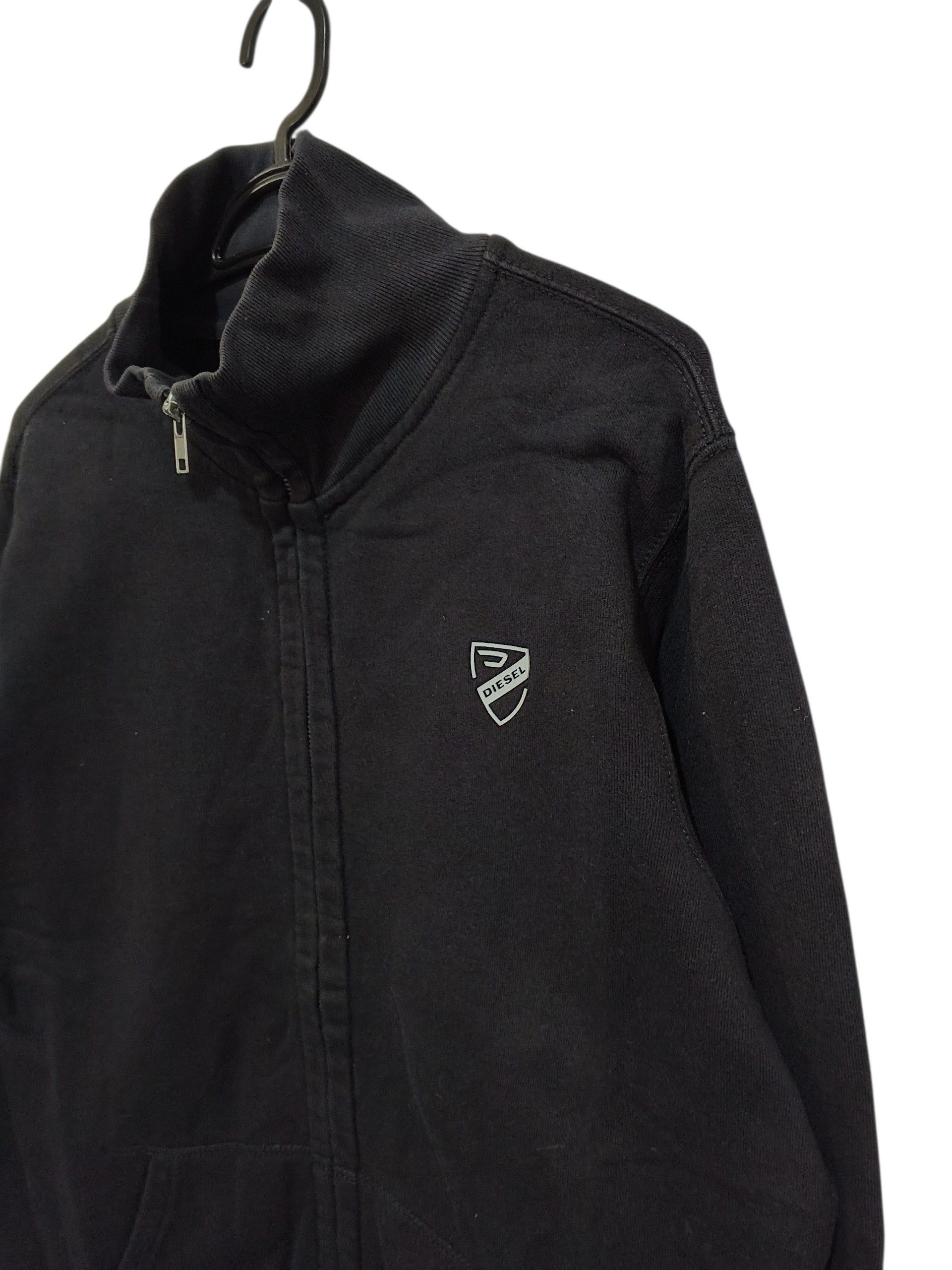 Diesel Y2K Minimal Shield Logo Full Zip Sweat Jacket Size US M / EU 48-50 / 2 - 4 Thumbnail