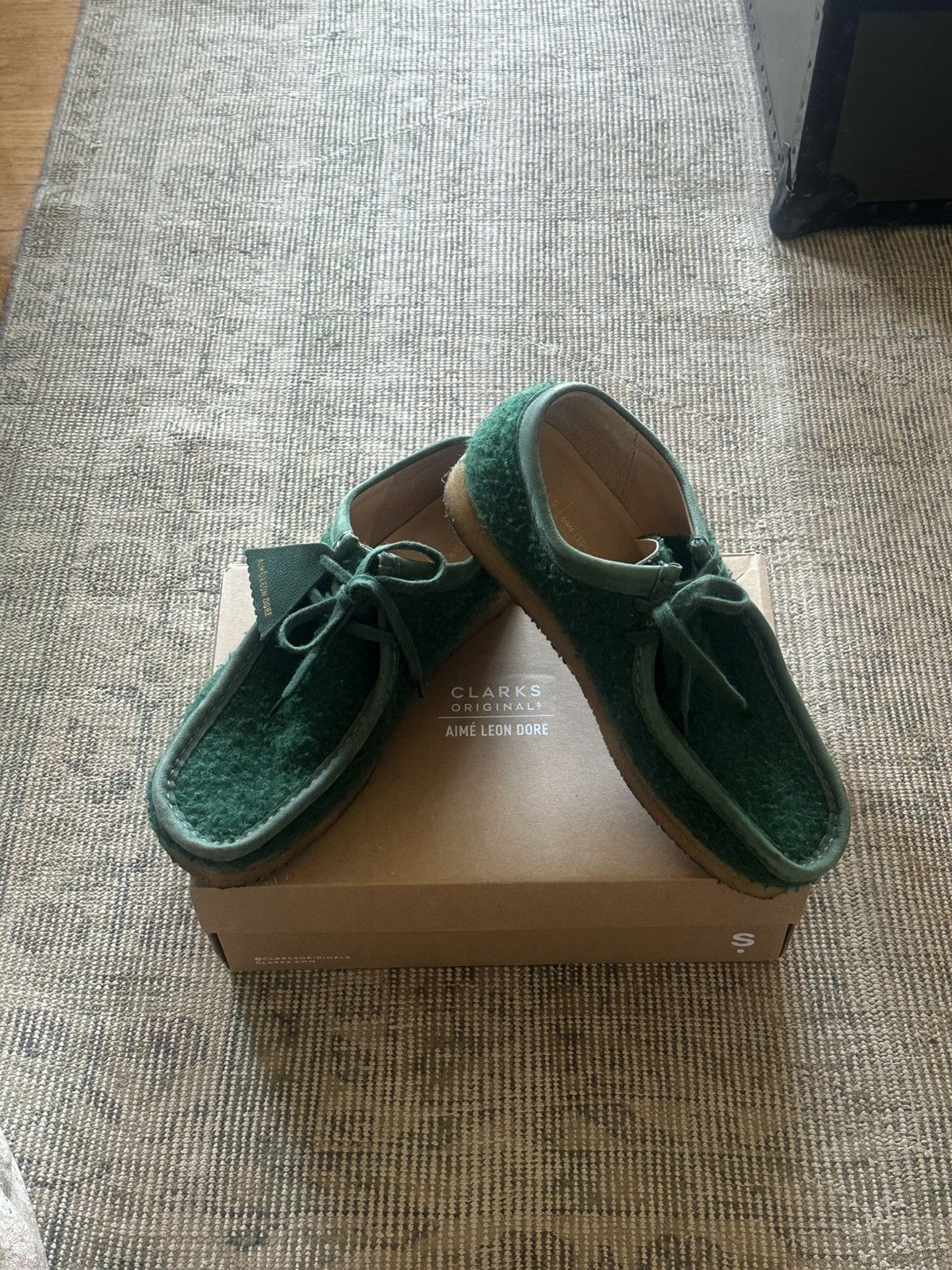 Aime Leon Dore Aime Leon Dore X Clark's Wallabee Wool Green Sz. 9