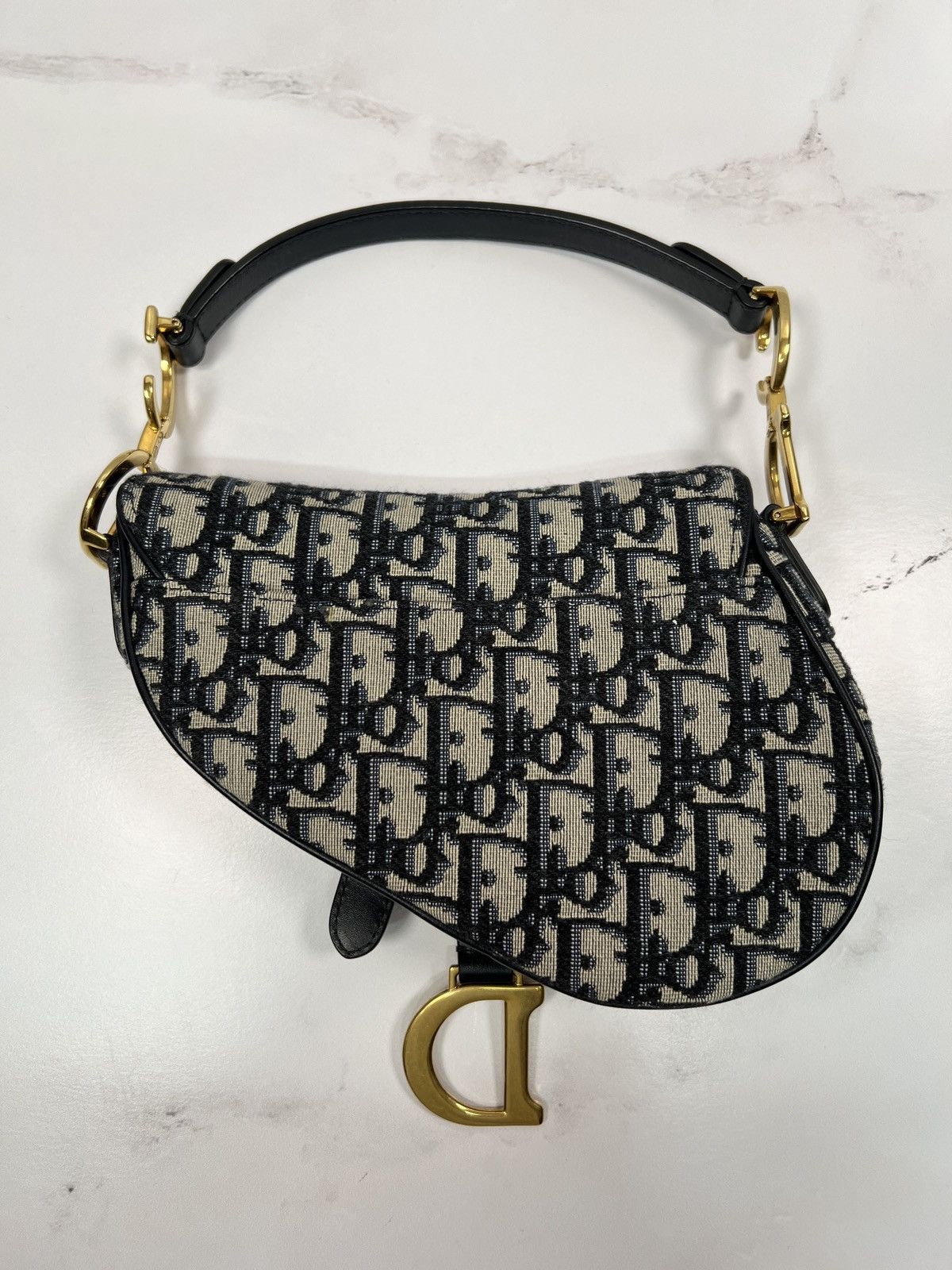 Dior CD Christian Dior Saddle Mini Shoulder Handle Bag Purse Size ONE SIZE - 3 Thumbnail