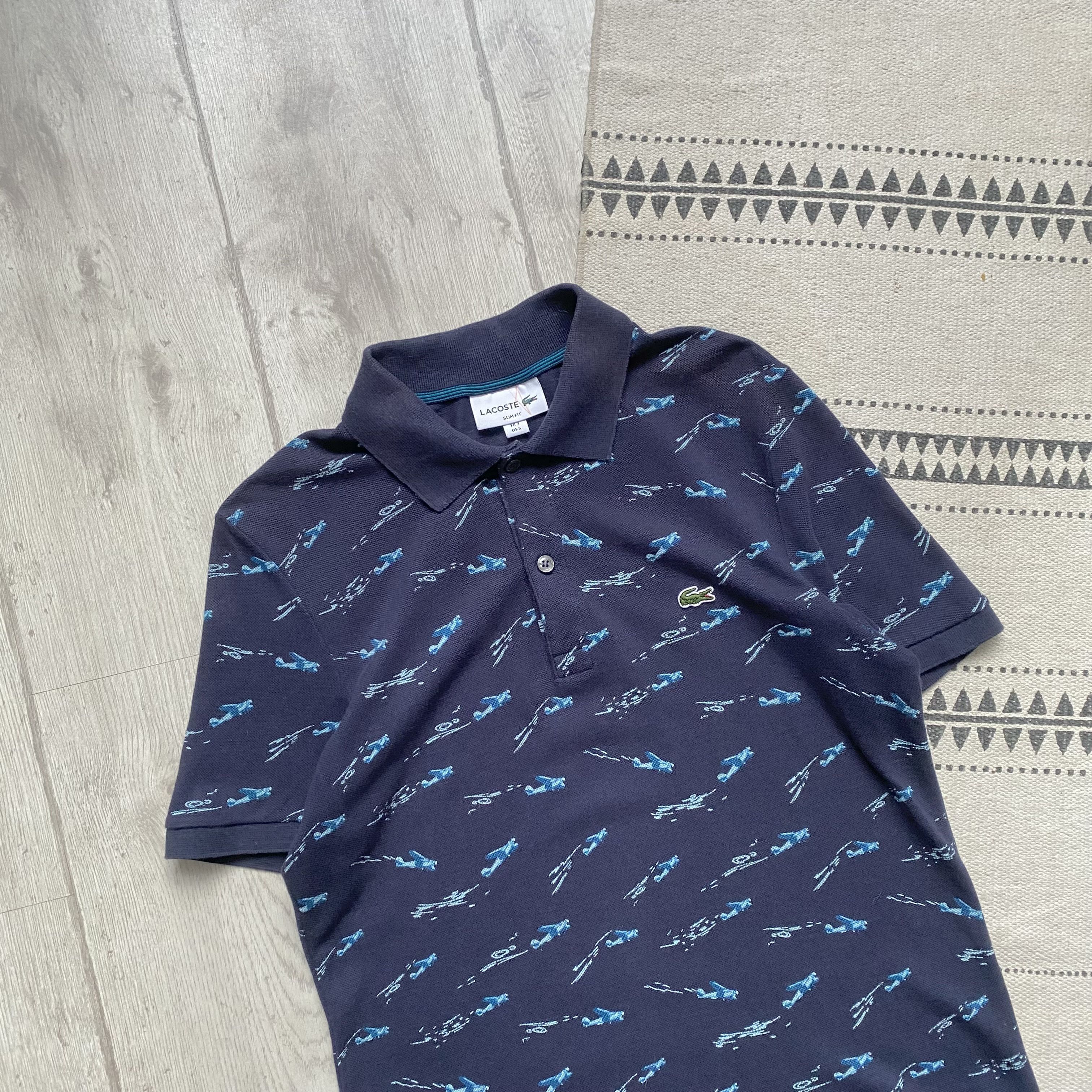 Lacoste 🐊Luxury Lacoste linen Polo t-shirt monogram Size US XS / EU 42 / 0 - 2 Thumbnail