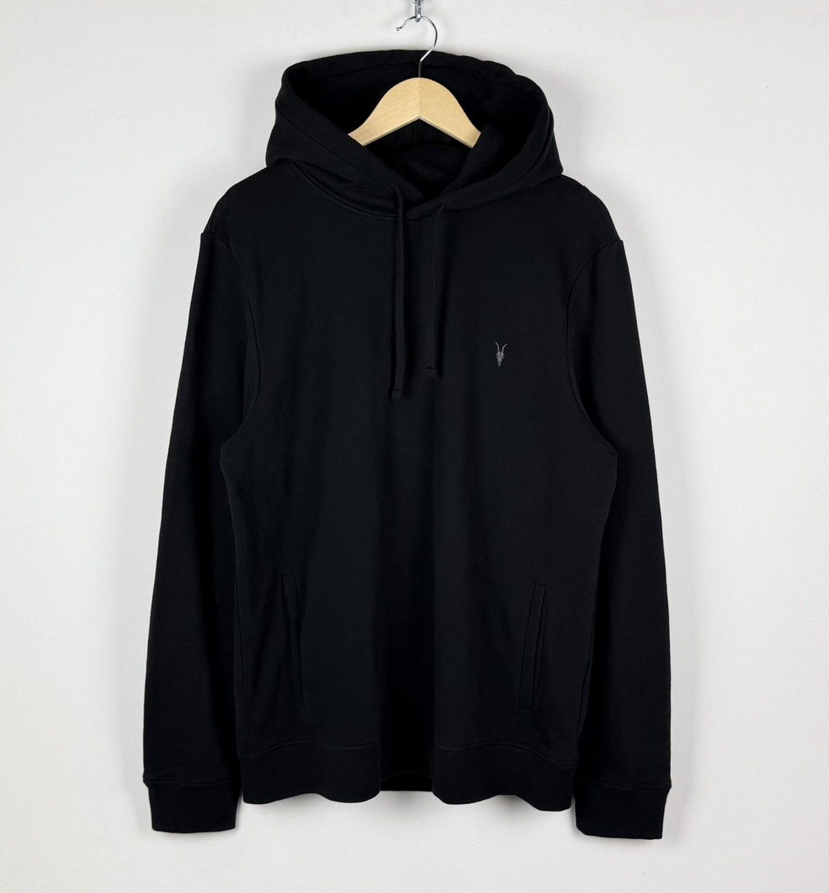 Allsaints Allsaints Raven Oth Hoodie Men’s Size XL Black Pullover Top Size US XL / EU 56 / 4 - 5 Thumbnail