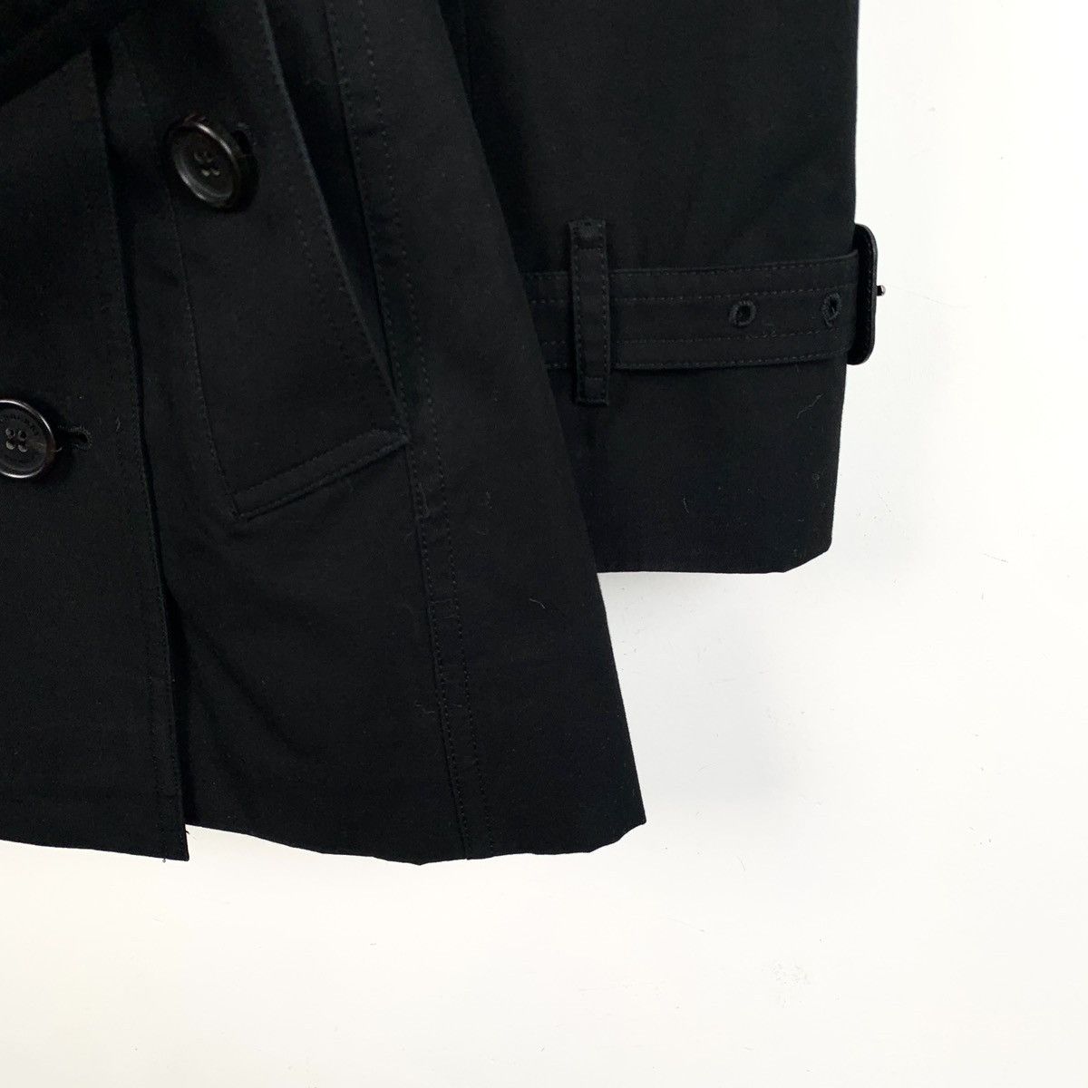 Burberry Burberry black cotton belt style trench coat Size XXS / US 00 / IT 34 - 4 Thumbnail