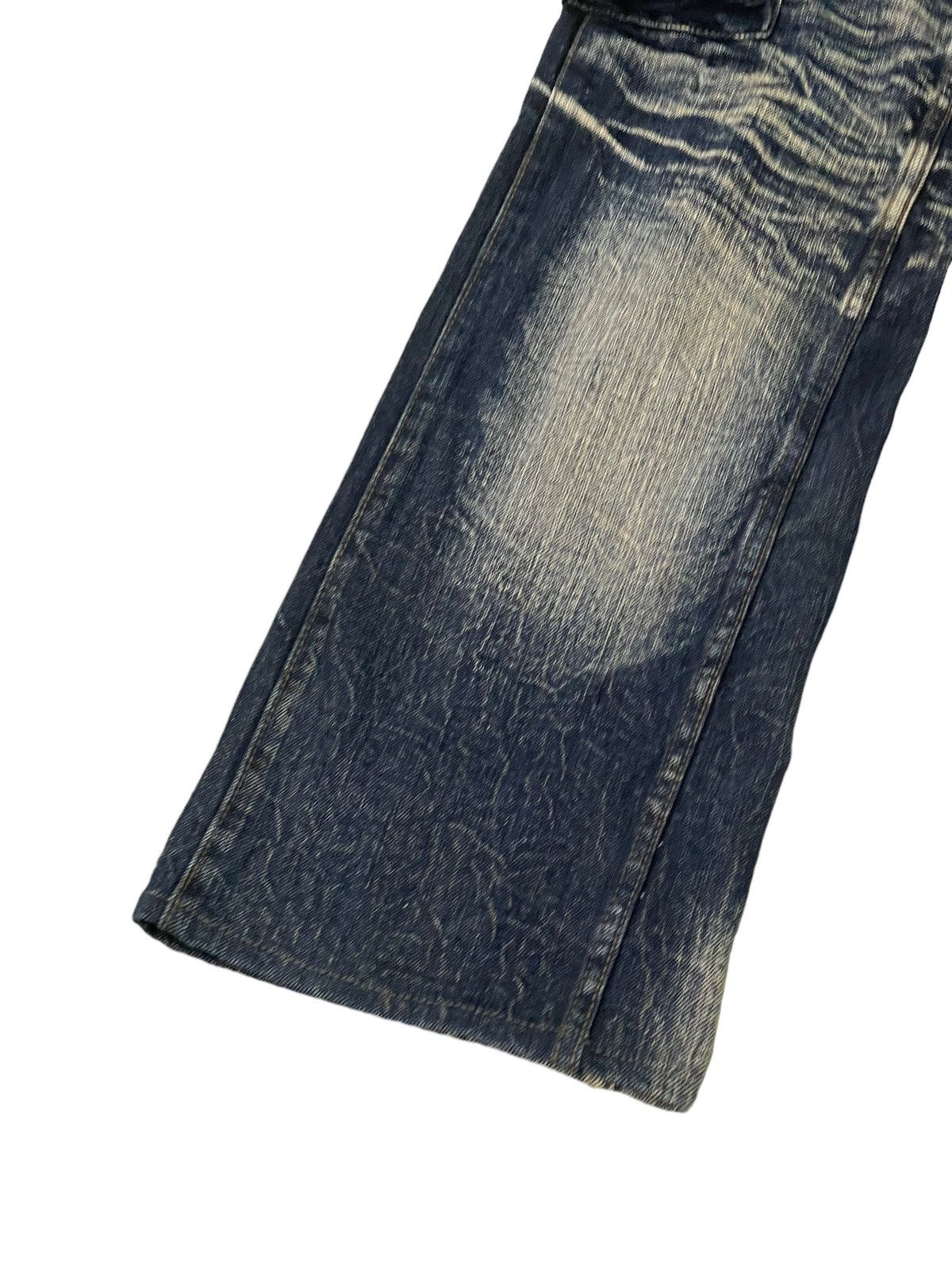 Japanese Brand Slight Flare Cargo Jeans Nicole Club Acid Wash Boot Cut 8🟦4 Size US 33 - 16 Thumbnail