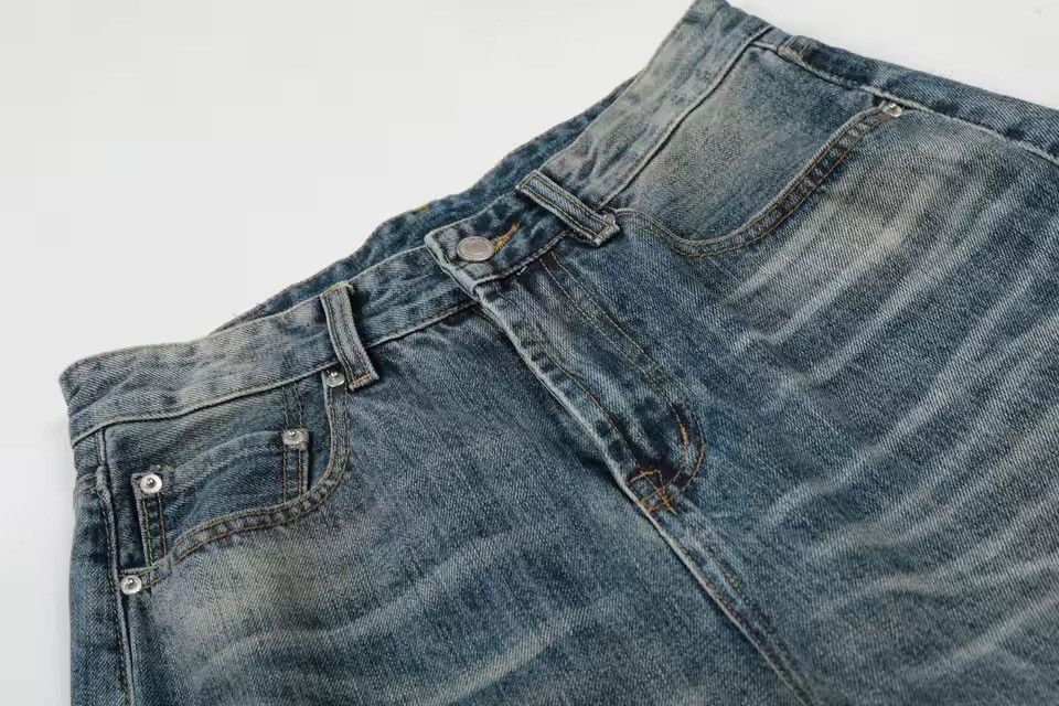 Vintage Men's loose wide-leg street distressed scimitar jeans Size US 29 - 5 Thumbnail
