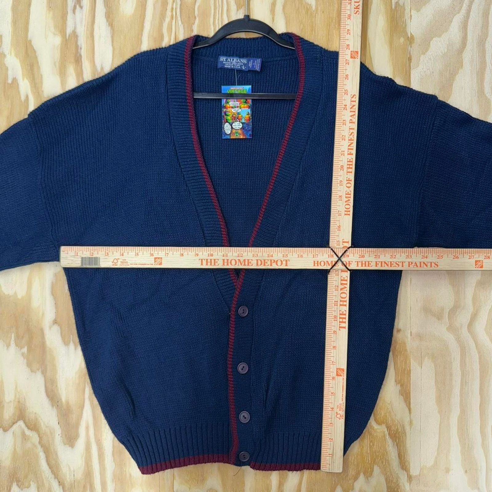Vintage Vintage y2k st albans 1990s button knitted cardigan sweater Size US L / EU 52-54 / 3 - 3 Thumbnail