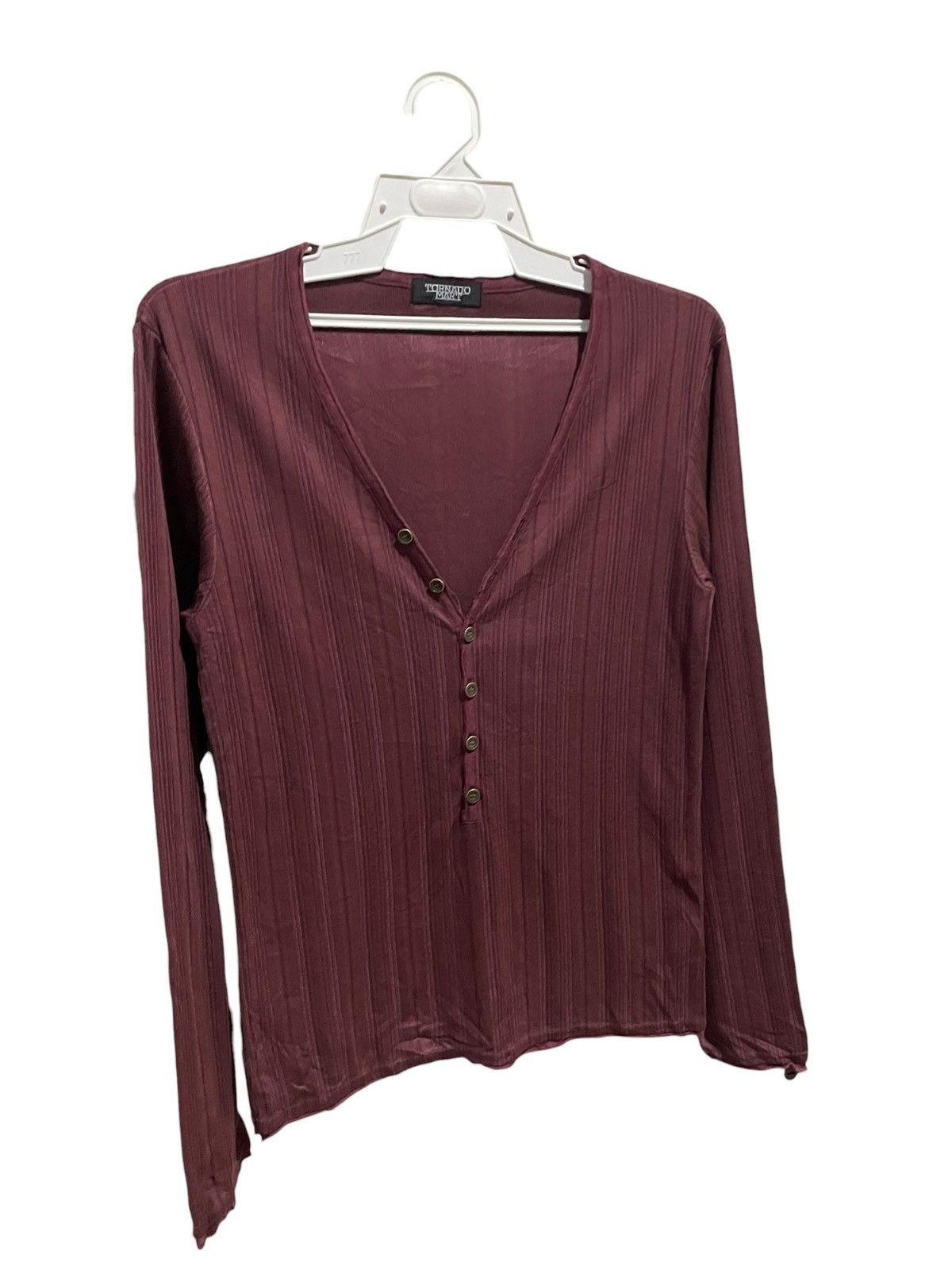 Tornado Mart Tornado Mart V Neck Longsleeve Shirts Size S / US 4 / IT 40 - 9 Thumbnail