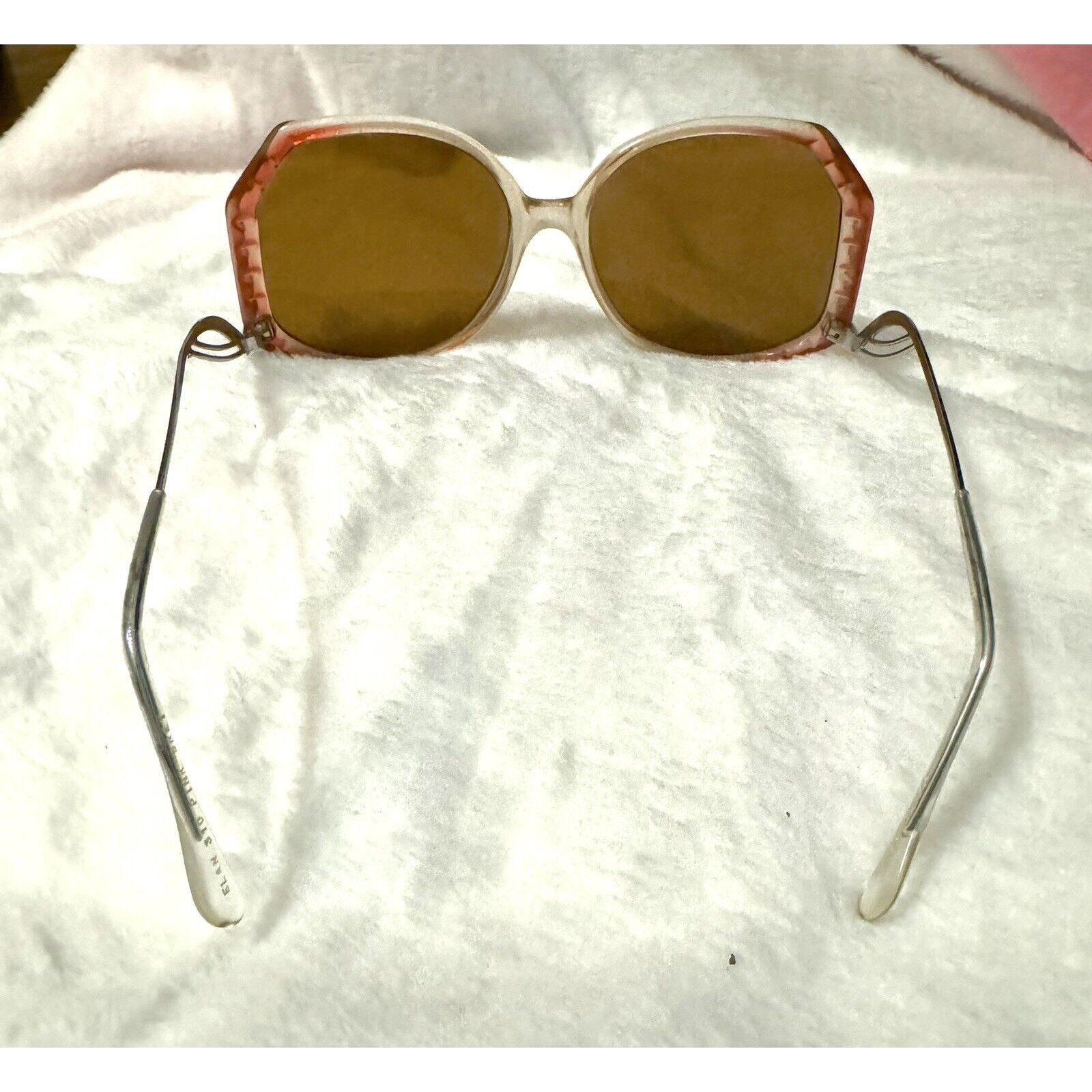 ELAN Vintage Eyeglass Frames Pink/Gray, Silver Drop Arm 54 18 140 Size ONE SIZE - 8 Thumbnail