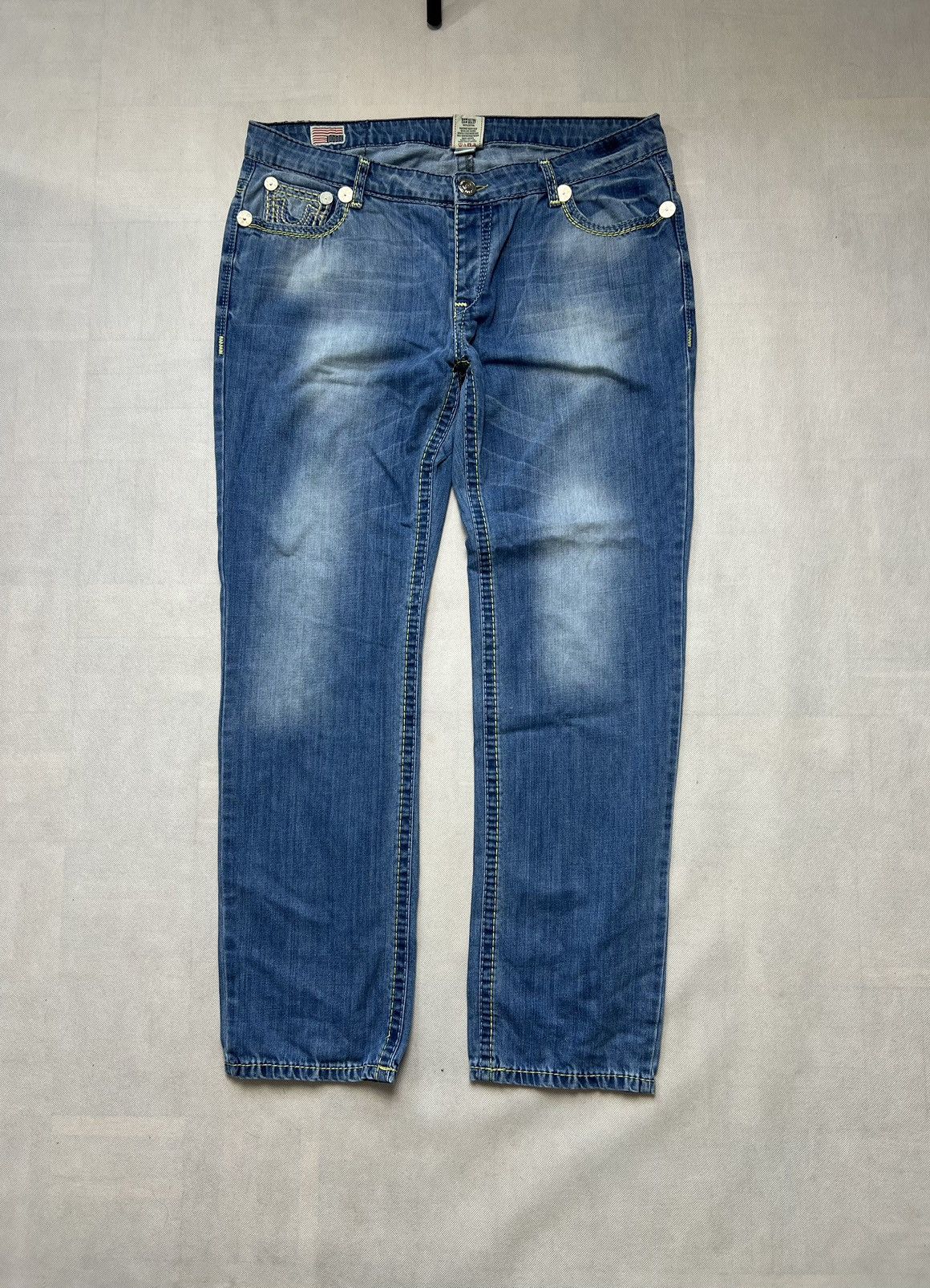 True Religion Baggy Pants True Religion hip hop drip blue jeans y2k Size US 40 / EU 56 - 2 Thumbnail