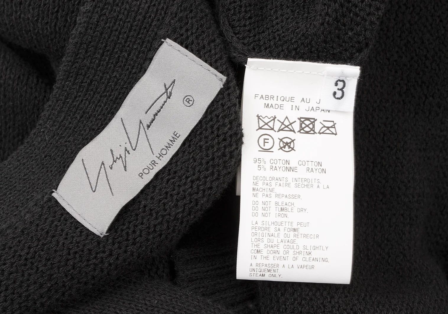 Yohji Yamamoto Yohji Yamamoto Cotton Striped Knit Cardigan Black Size 3 Size US L / EU 52-54 / 3 - 16 Thumbnail