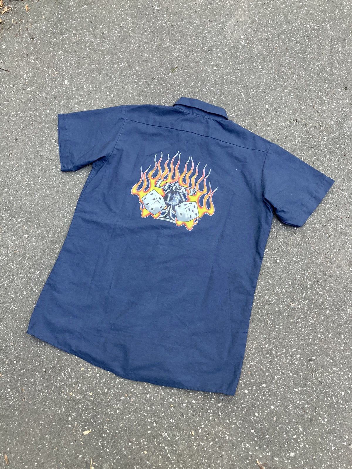 Dickies × Vintage 🟠Dickies Lucky13 Short Sleeve Shirt Size US L / EU 52-54 / 3 - 3 Thumbnail