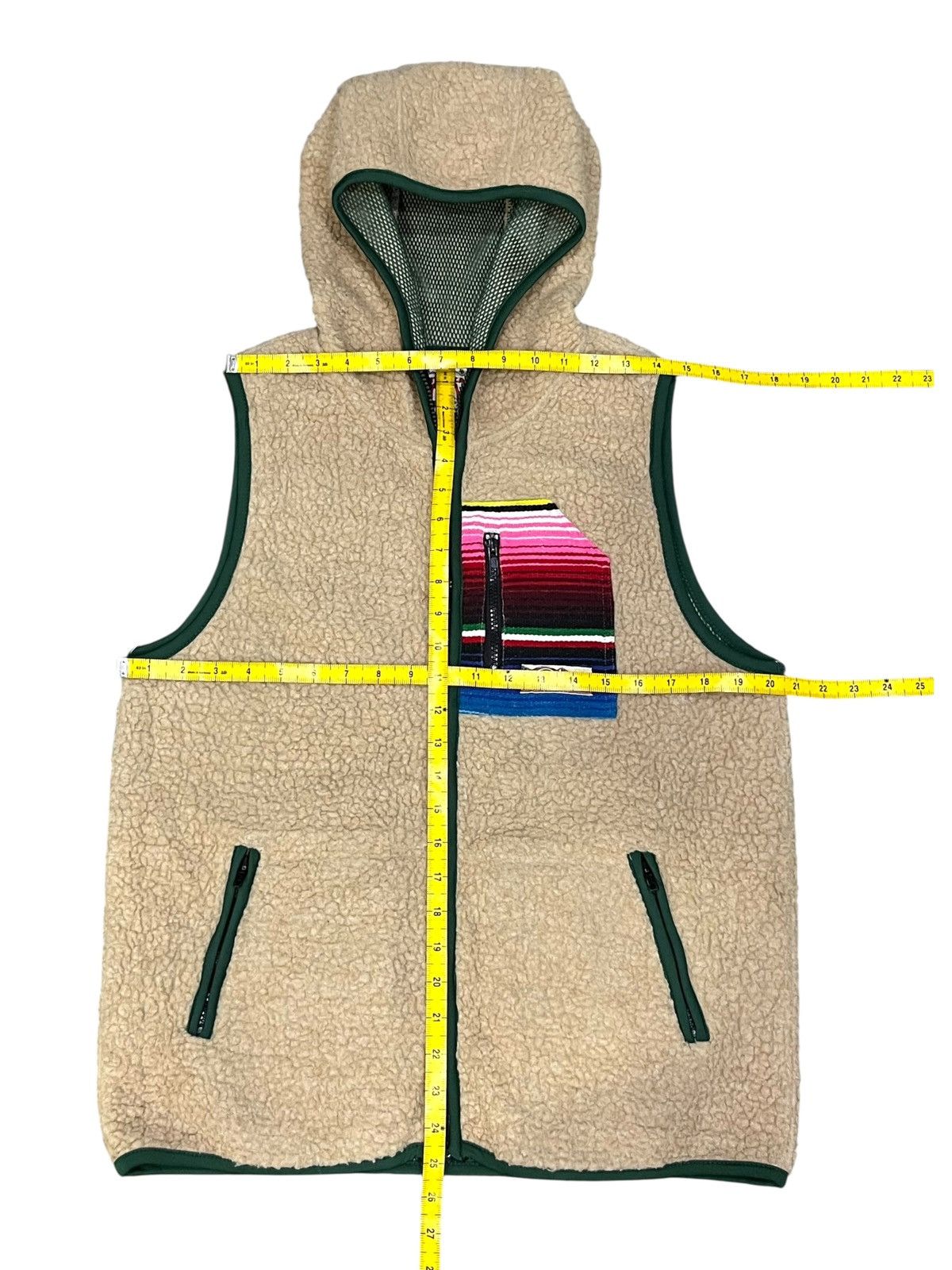 Native Vintage TITICACA Serape Stripe Faux Sherpa Hoodie Vest Size US M / EU 48-50 / 2 - 9 Thumbnail