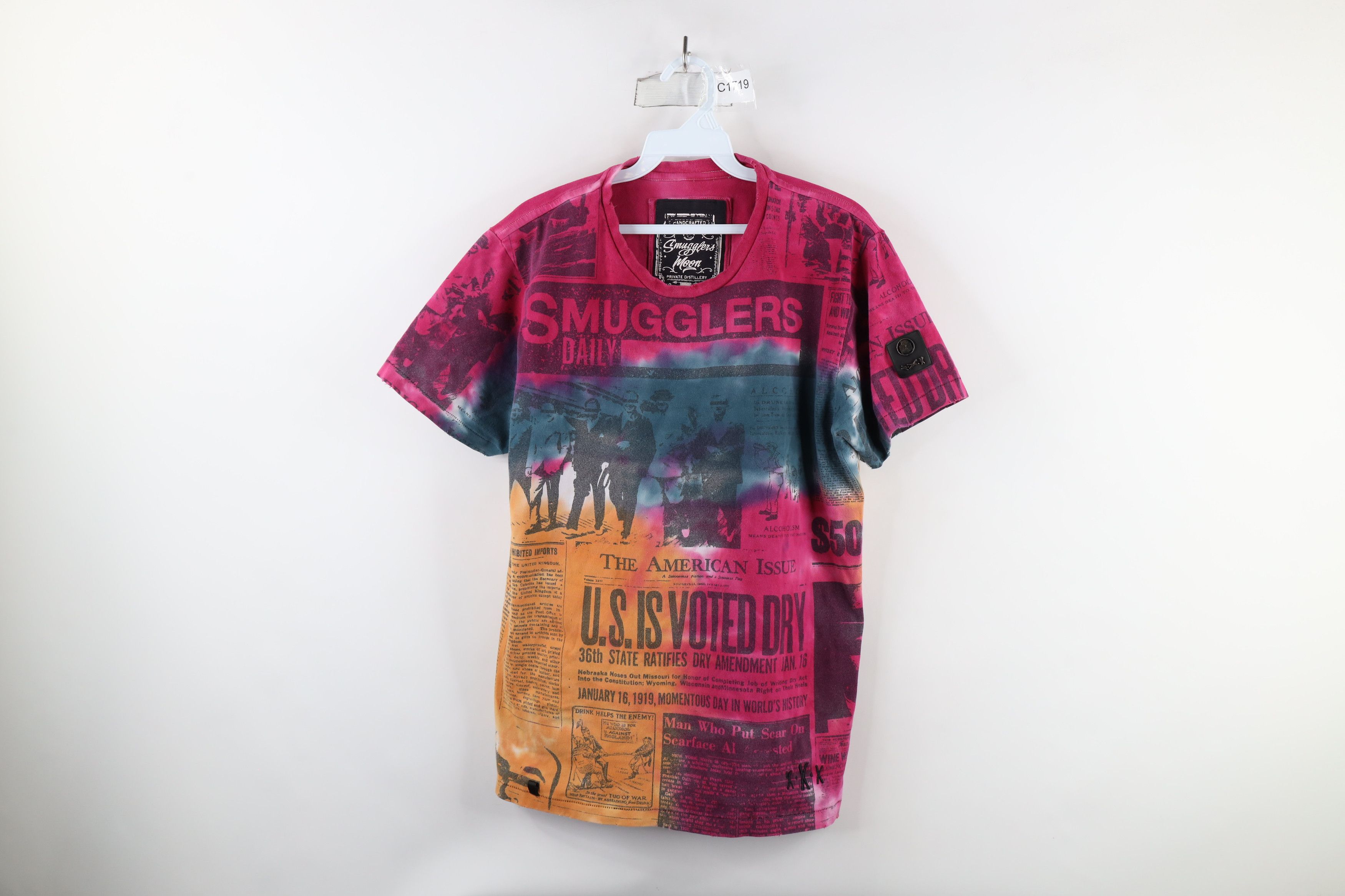 Vintage Smugglers Moon Streetwear Over Print Short Sleeve T-Shirt Size US L / EU 52-54 / 3 - 1 Thumbnail
