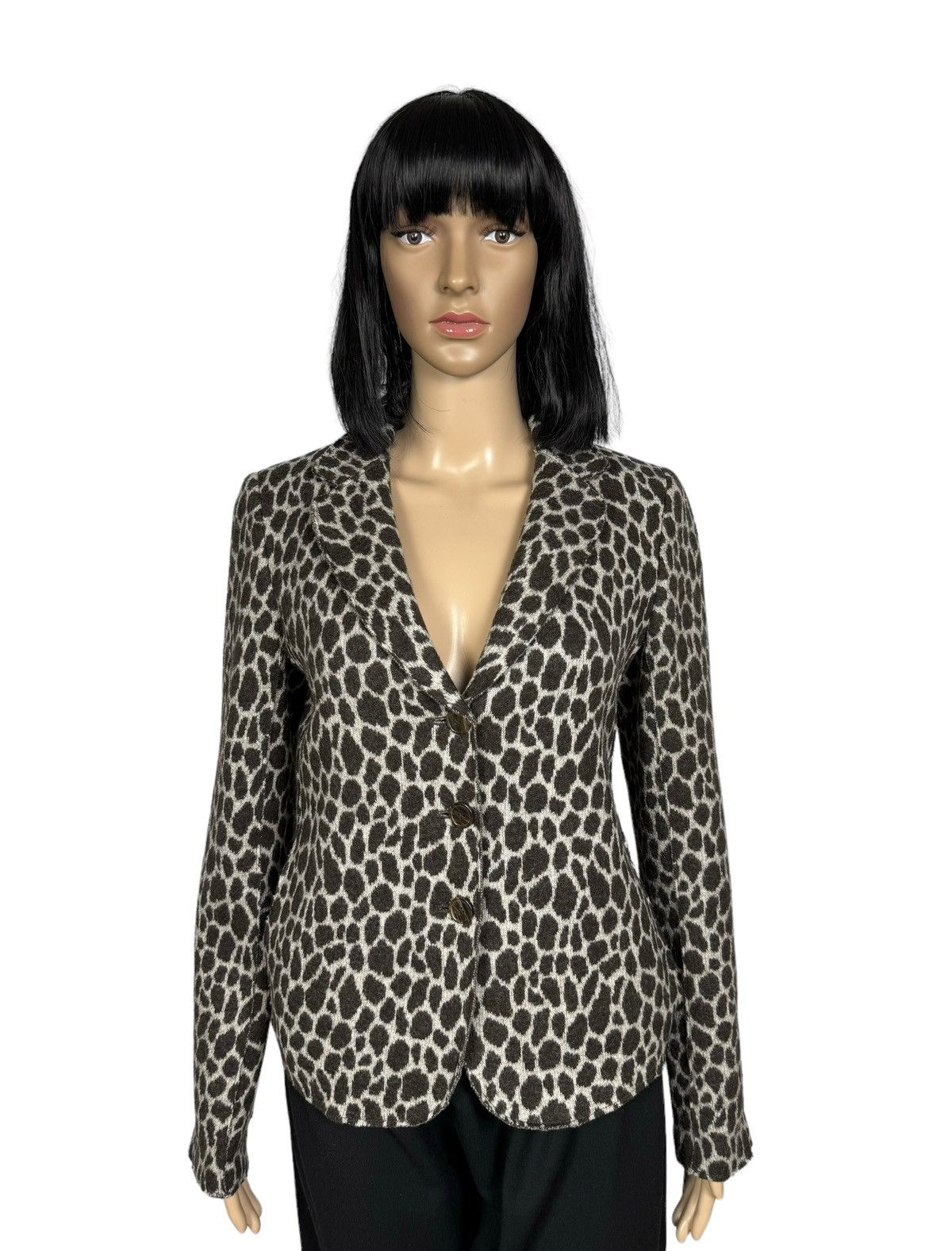 Weekend Max Mara Weekend Max Mara Wool Blazer Jacket Animal Print size 10 Size L / US 10 / IT 46 - 1 Thumbnail