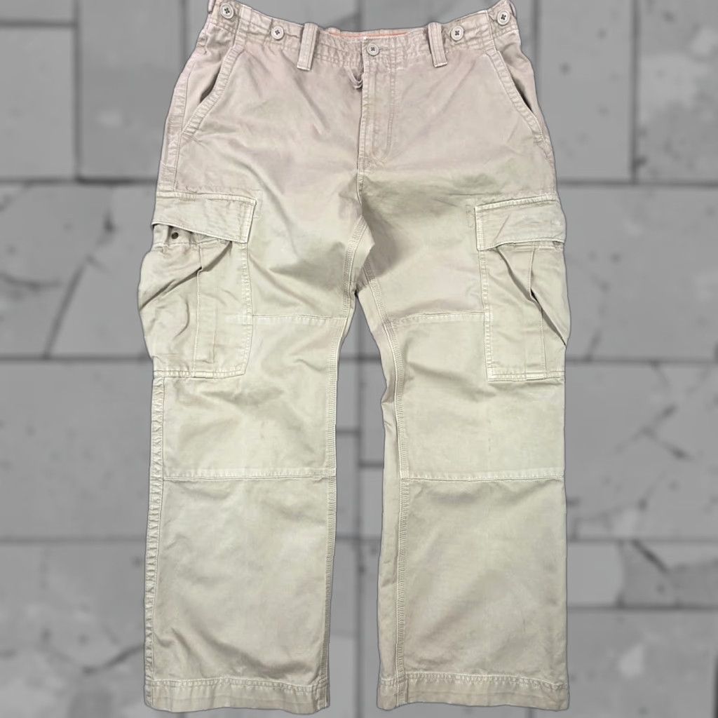 Gap VINTAGE Gap Cargo Pants Mens 36x30 Baggy Military Army Beige 90s Y2K Grunge Hip Hop Skater Cargo Pants Mens Beige Size US 36 / EU 52 - 1 Thumbnail
