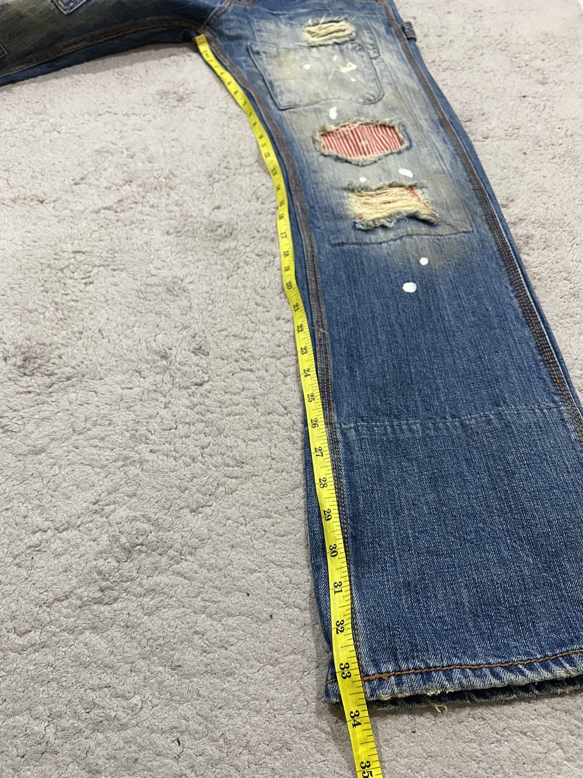Junya Watanabe Back Vintage Distressed Patchwork Denim like Junya Watanabe Size US 32 / EU 48 - 25 Thumbnail
