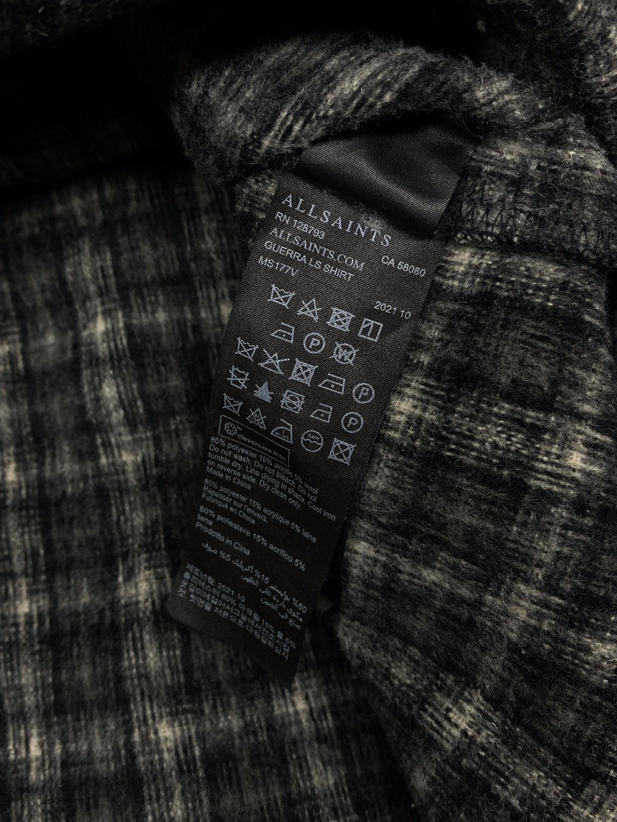 Allsaints 🔥 ALLSAINTS OVERSIZED FLANNEL SHIRT GRUNGE 🔥 Size US L / EU 52-54 / 3 - 18 Thumbnail