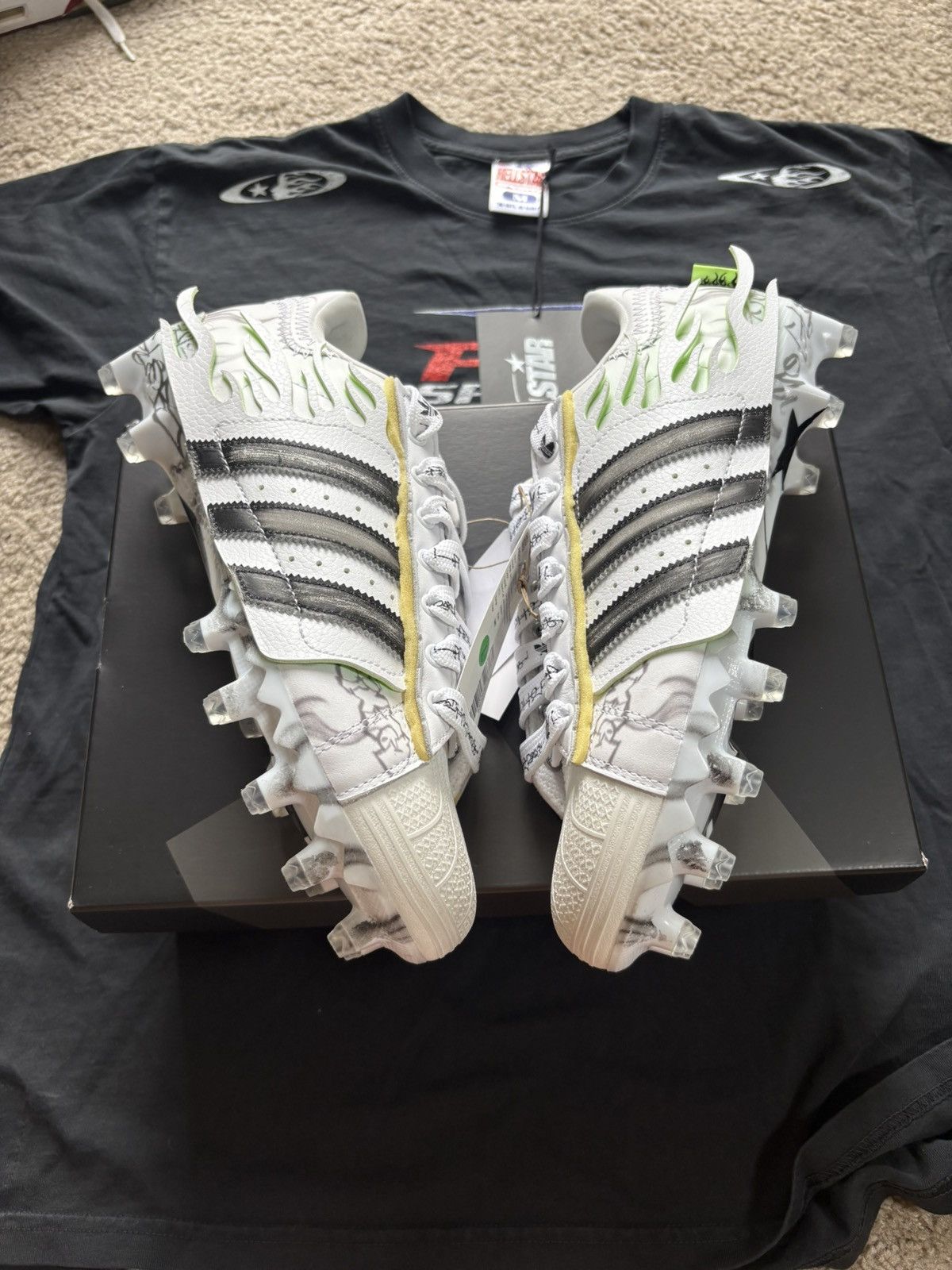 HELLSTAR Hellstar x adidas superstar cleats Size US 9 / EU 42 - 2 Thumbnail