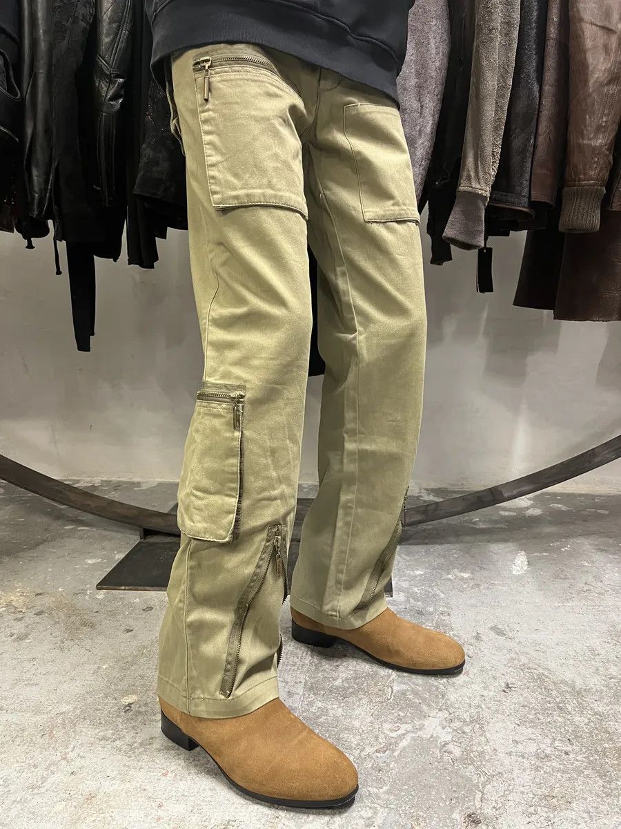 Just Cavalli SS2005 Cavalli Olive Military Multi Zips Cargo Pants Size US 30 / EU 46 - 1 Thumbnail
