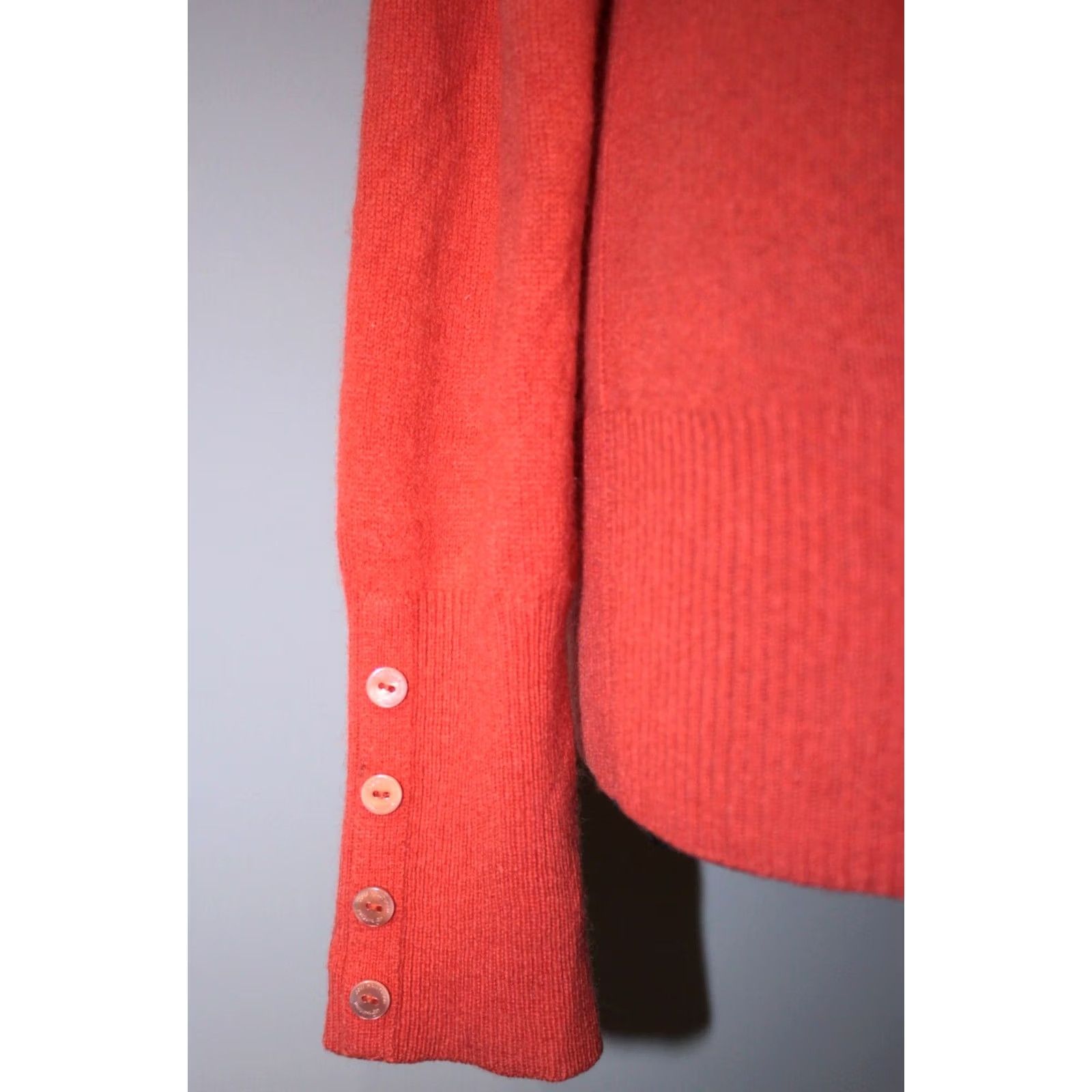 Vintage Princess Goes Hollywood Cardigan Jumper Women's 100% Cashmere Orange Size 38}/> Size XS / US 0-2 / IT 36-38 - 4 Thumbnail