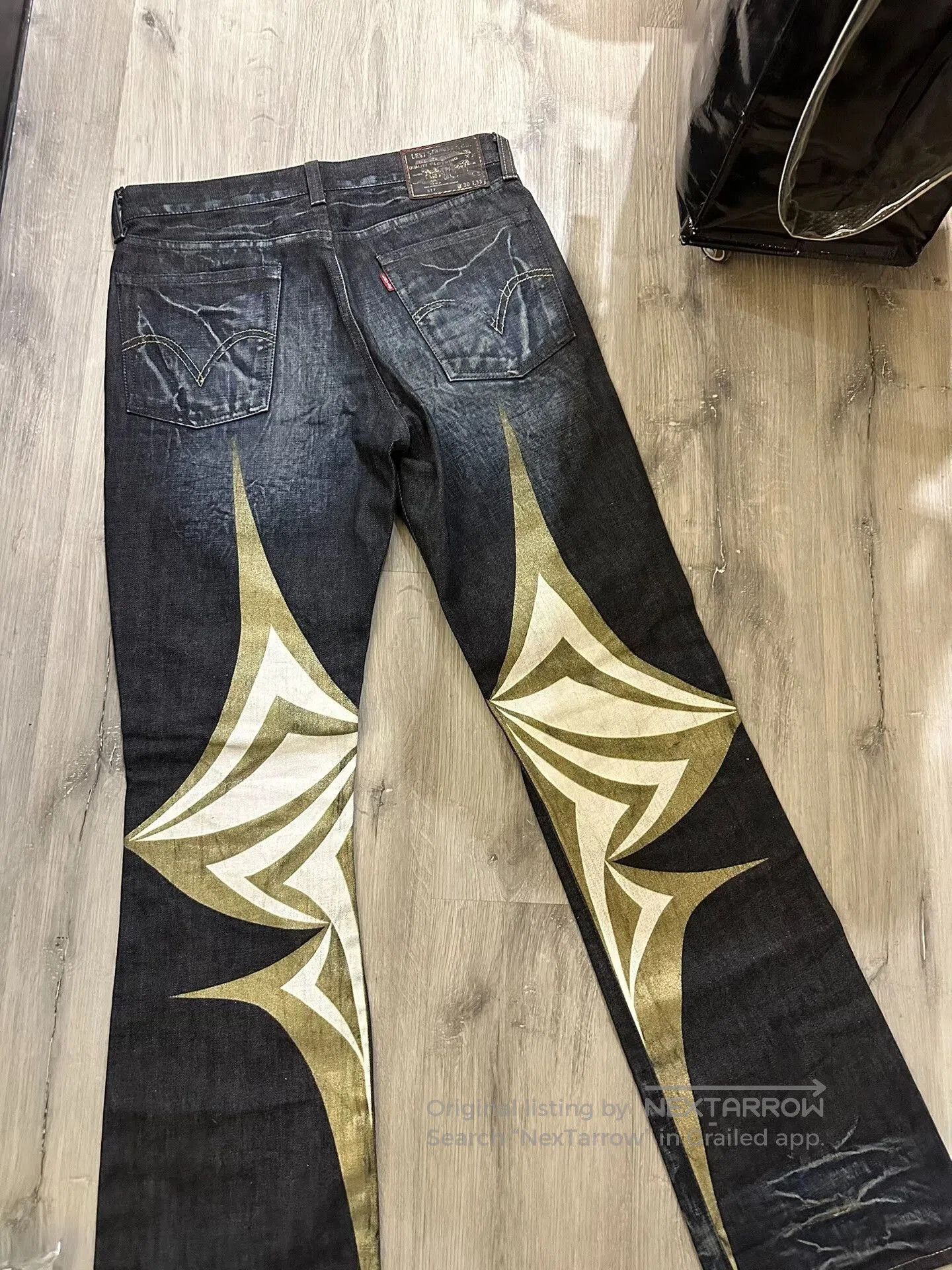 Visvim Levi's x Clot 517 Gold Butterfly Jeans. Size US 30 / EU 46 - 1 Thumbnail