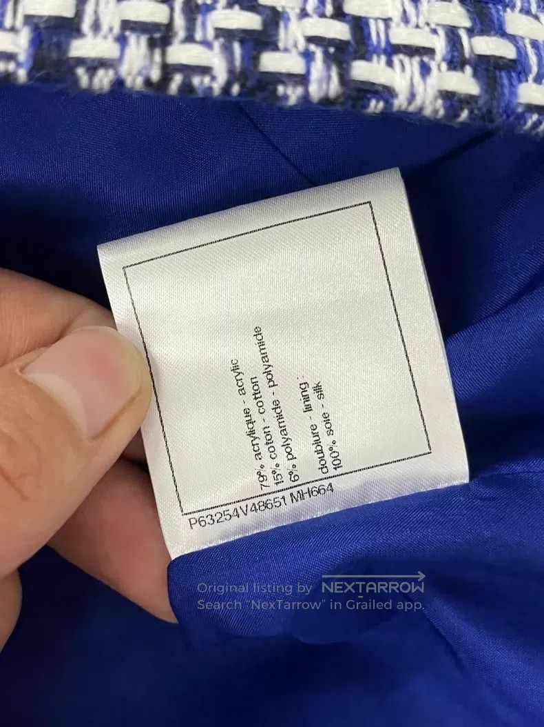 Chanel Chanel Blue and white tweed knitted shorts Size 24" / US 00 / IT 34 - 7 Thumbnail