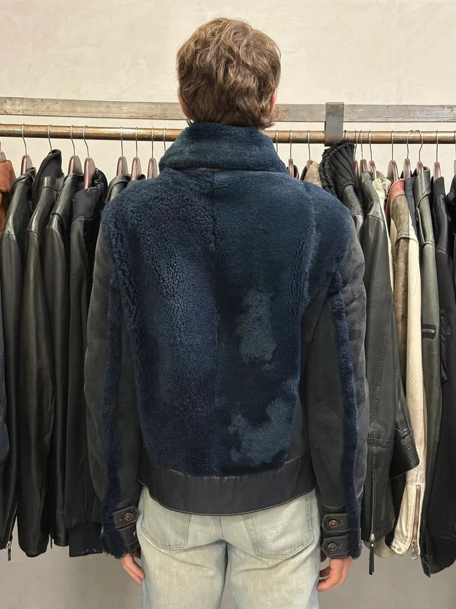 Roberto Cavalli 2000s Roberto Cavalli Blue Fur Shearling Jacket Size US M / EU 48-50 / 2 - 3 Thumbnail
