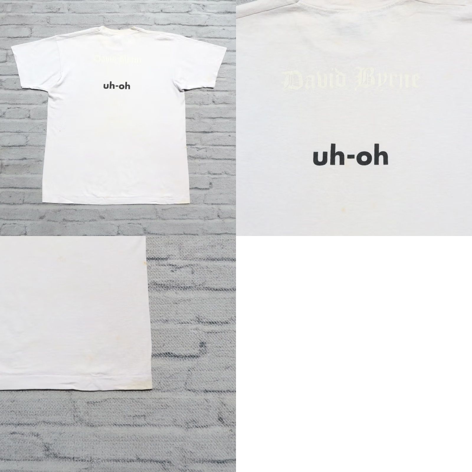 Fruit Of The Loom Vintage Talking Heads David Byrne Tour Shirt XL White Mens T-Shirt 90s Rare Vintage Shirt Size US XL / EU 56 / 4 - 9 Thumbnail