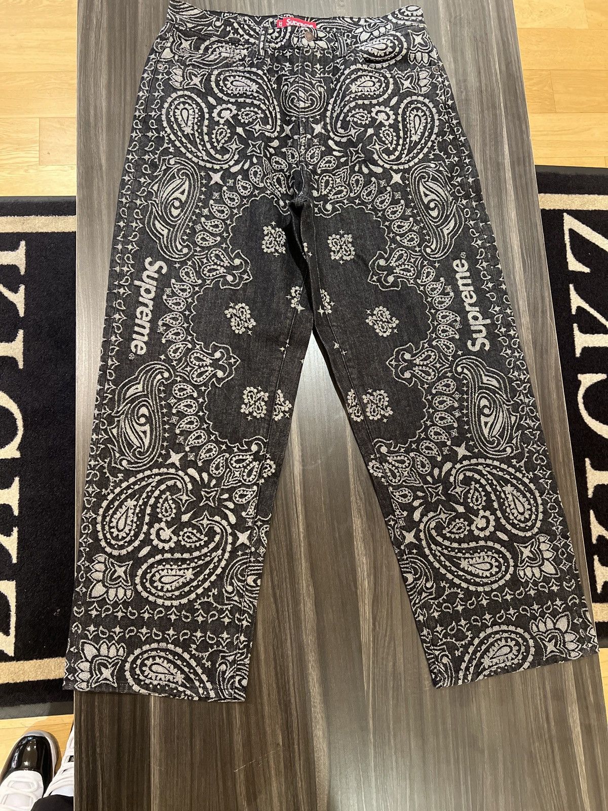 Supreme Supreme Full Zip Baggy Warm Up Pants Black | Grailed
