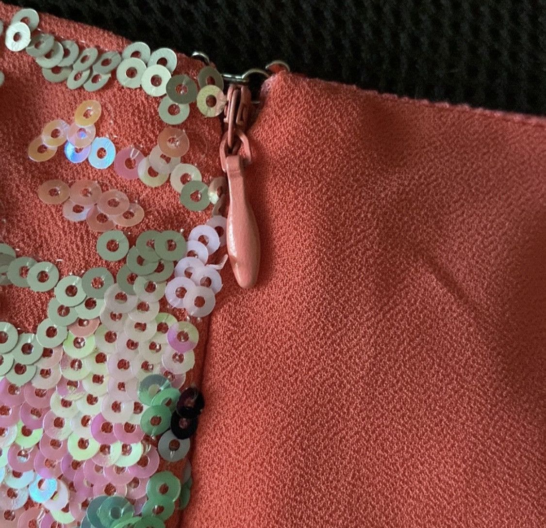 Other GORGEOUS CORAL SPARKLY SEQUIN EMBELLISHED MINI SKIRT SZ S Size 29" - 10 Thumbnail
