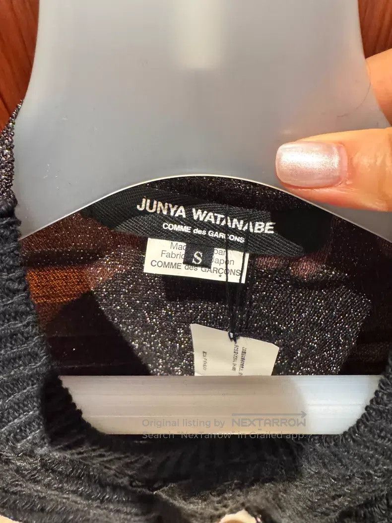 Junya Watanabe Junya Watanabe Black hollow-out short-sleeved knitted swea Size US S / EU 44-46 / 1 - 9 Thumbnail