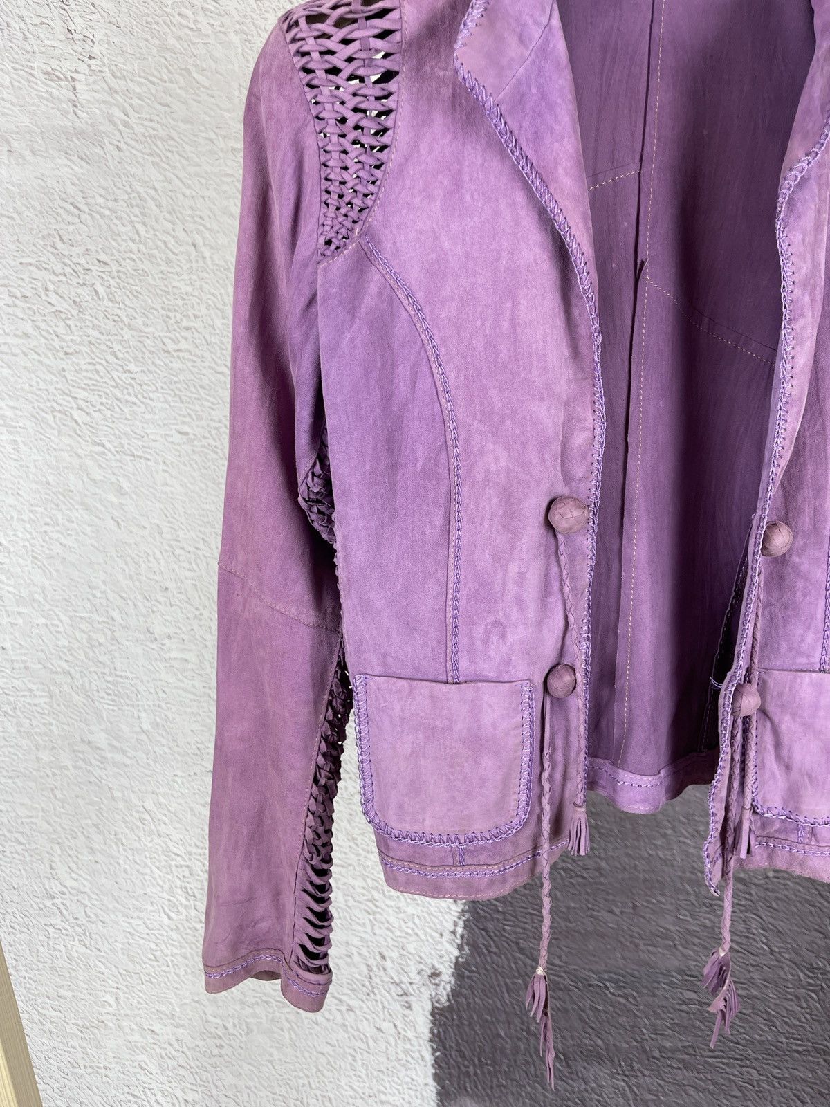 Gimo's Gimo’s leather suede purple jacket size 44 M Size M / US 6-8 / IT 42-44 - 3 Thumbnail