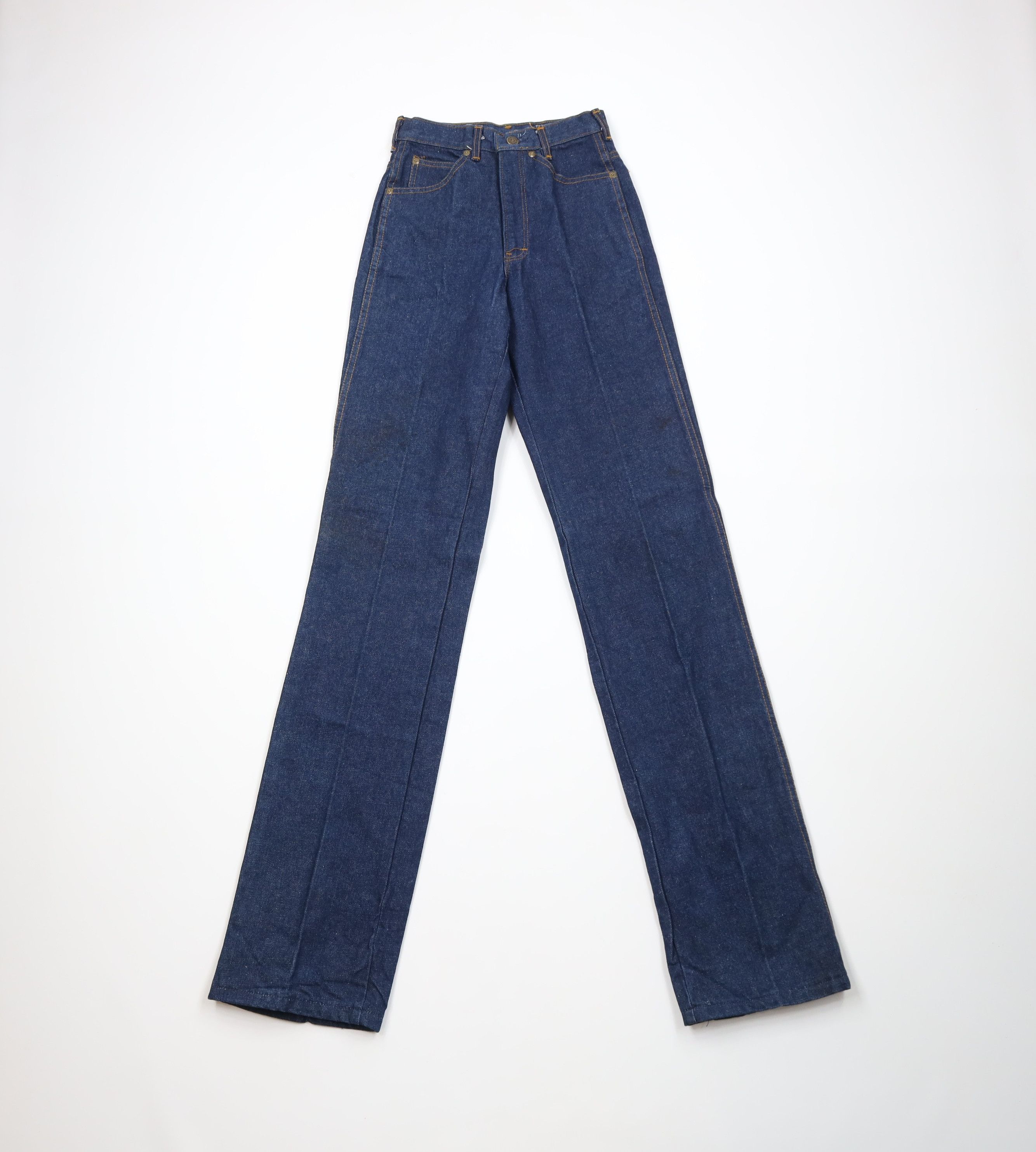 Vintage Vintage 70s Streetwear Straight Leg Denim Jeans Blue USA Size 26" / US 2 / IT 38 - 1 Thumbnail