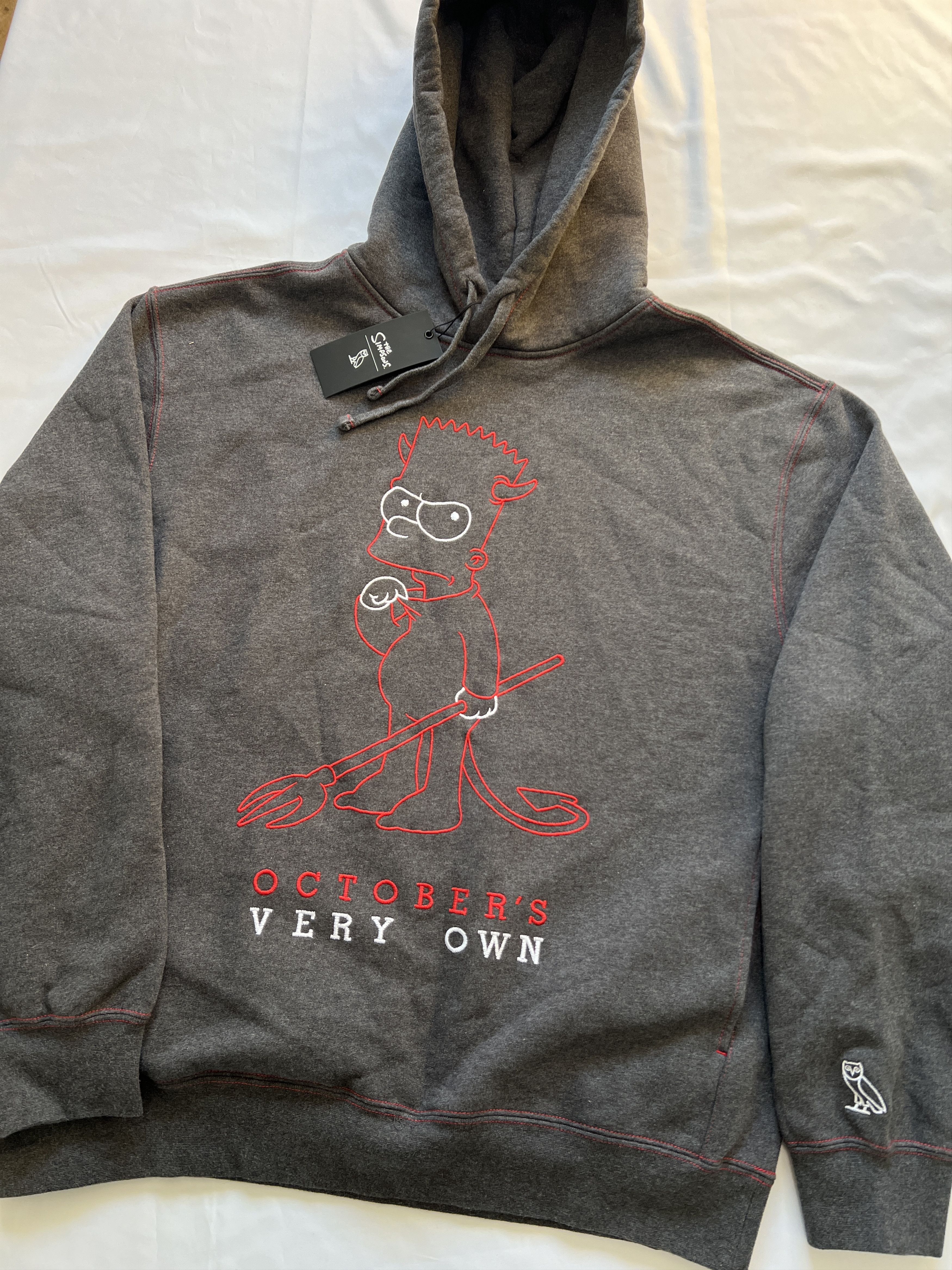 Drake OVO x The Simpsons Knit Hoodie Charcoal Grey Size US L / EU 52-54 / 3 - 2 Thumbnail