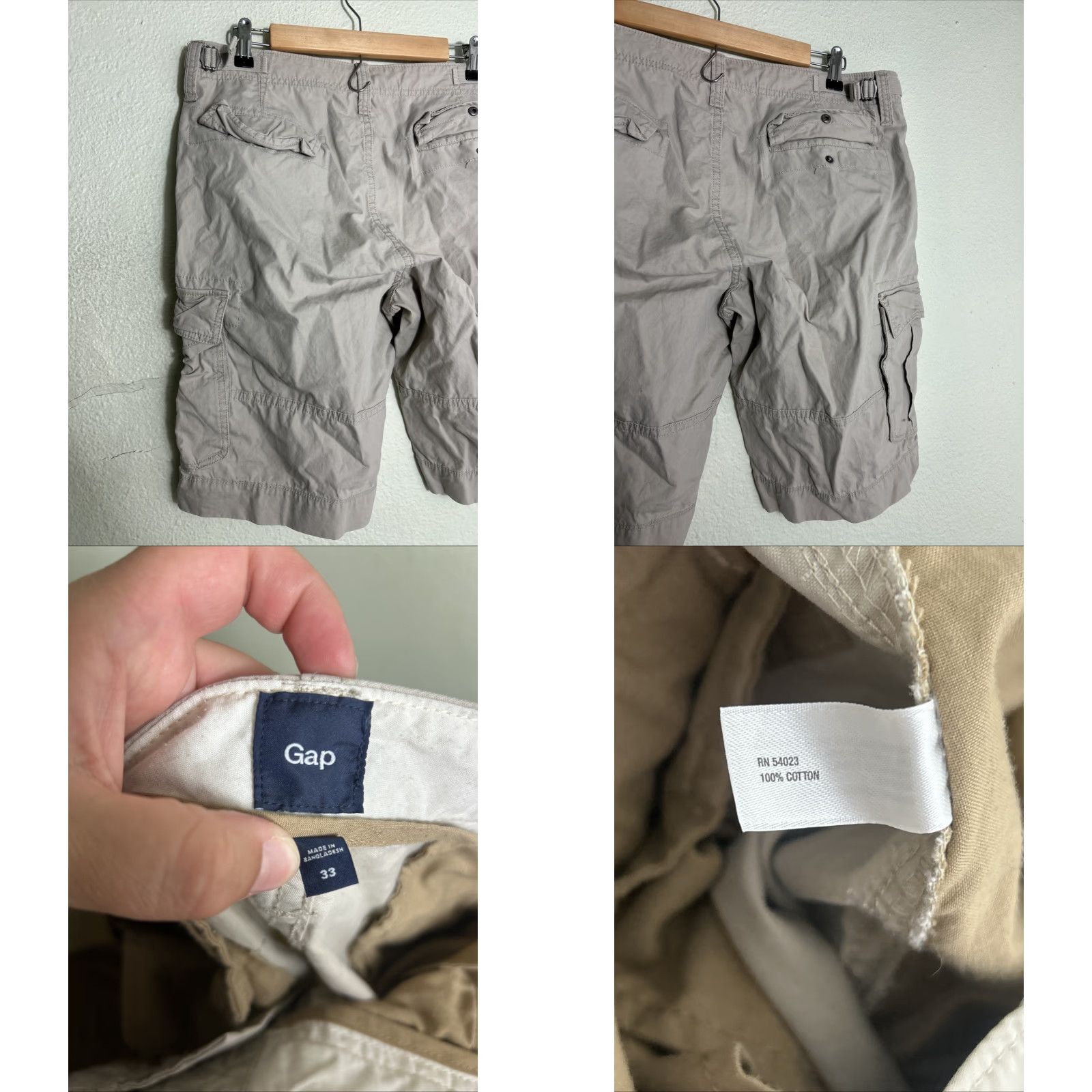 Gap Gap Cargo Shorts Mens Size 33 Beige Regular 11.5 33x11.5 Preppy Kanye Size US 33 - 8 Thumbnail