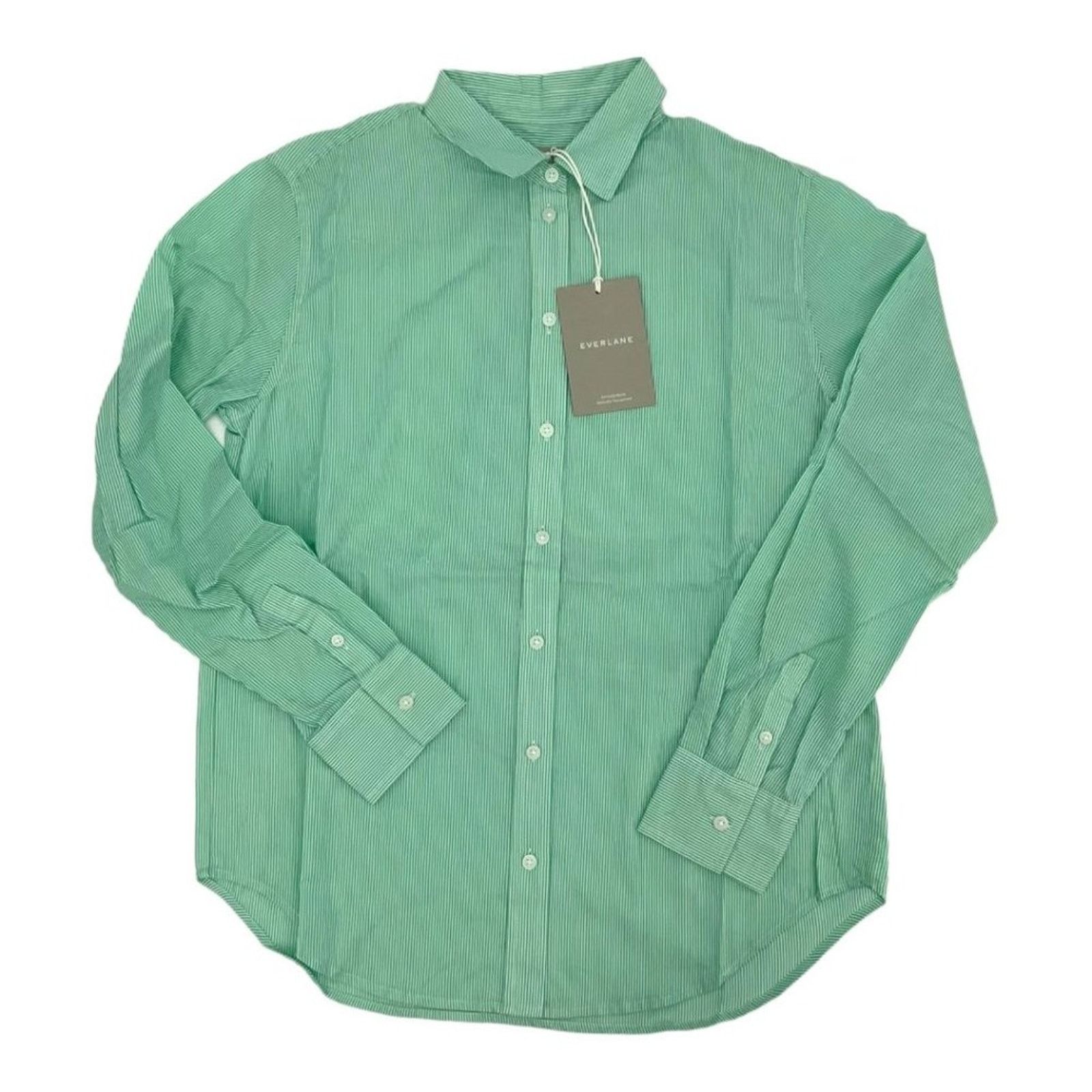 Everlane Everlane 100% Cotton Striped Button Down Oversized Top Sz 0 Size XS / US 0-2 / IT 36-38 - 1 Thumbnail