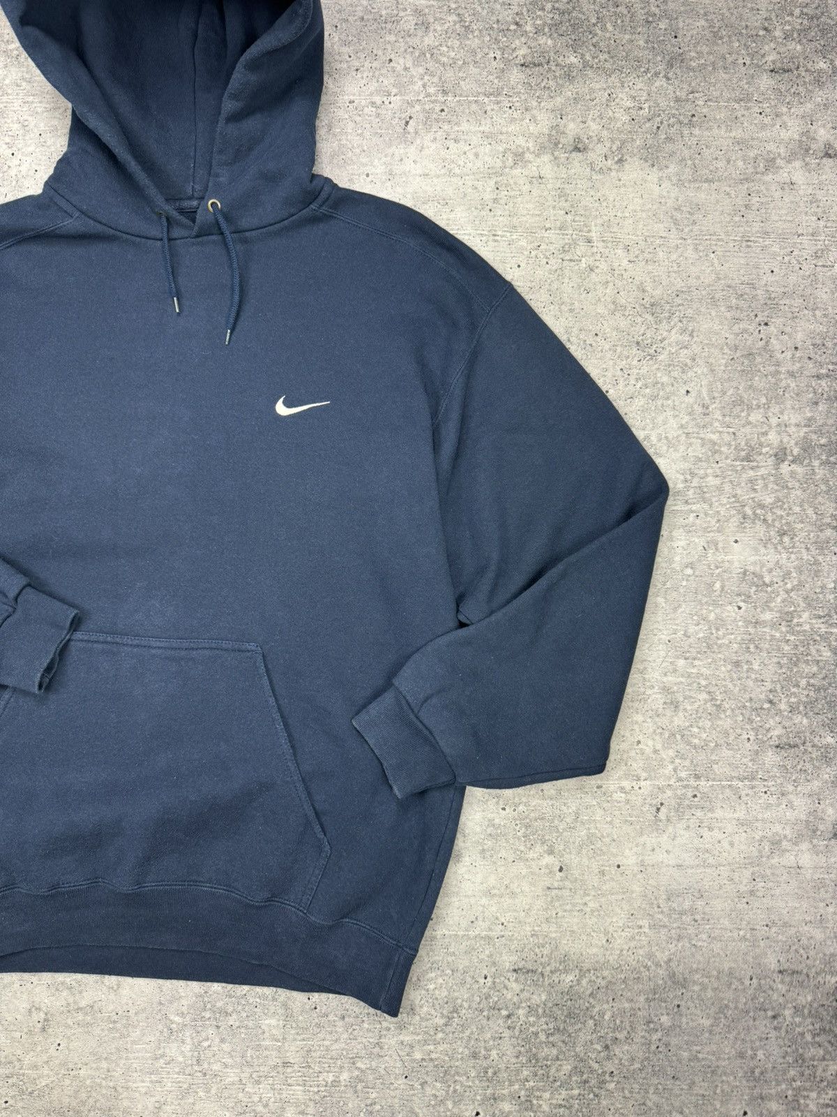 Nike × Vintage Vintage Nike 90’s Y2K Style Swoosh Logo Drill Knit Hoodie Size US L / EU 52-54 / 3 - 4 Thumbnail