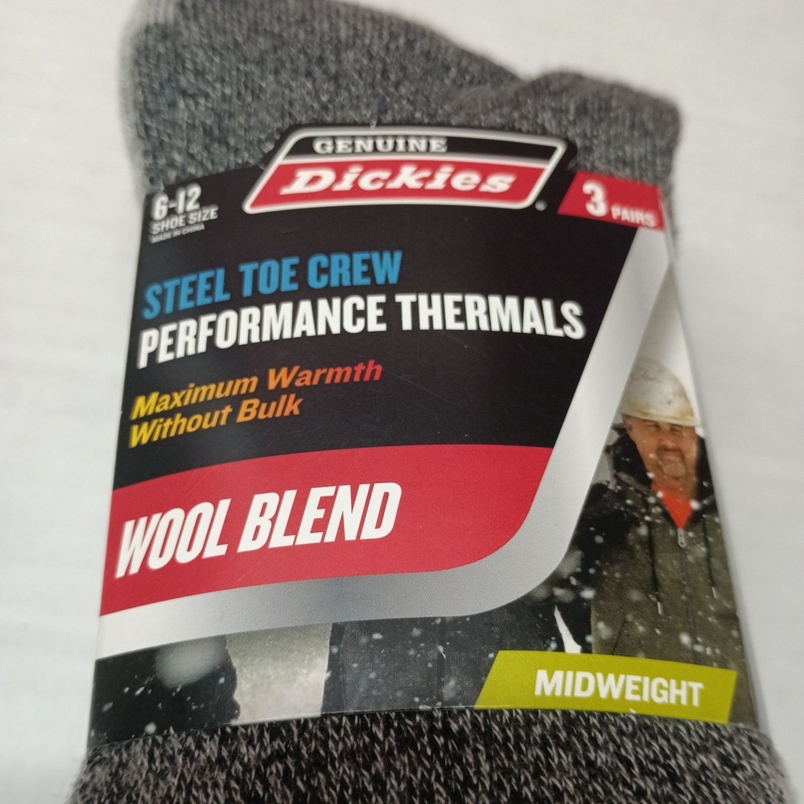 Dickies Dickies Wool Blend Thermal Crew Socks Men's Size 6-12 Gray Size ONE SIZE - 2 Thumbnail