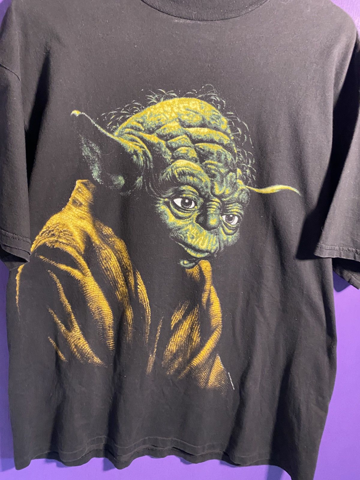 Star Wars Vintage 1995 Star wars Yoda faded t-shirt Size US XL / EU 56 / 4 - 3 Thumbnail