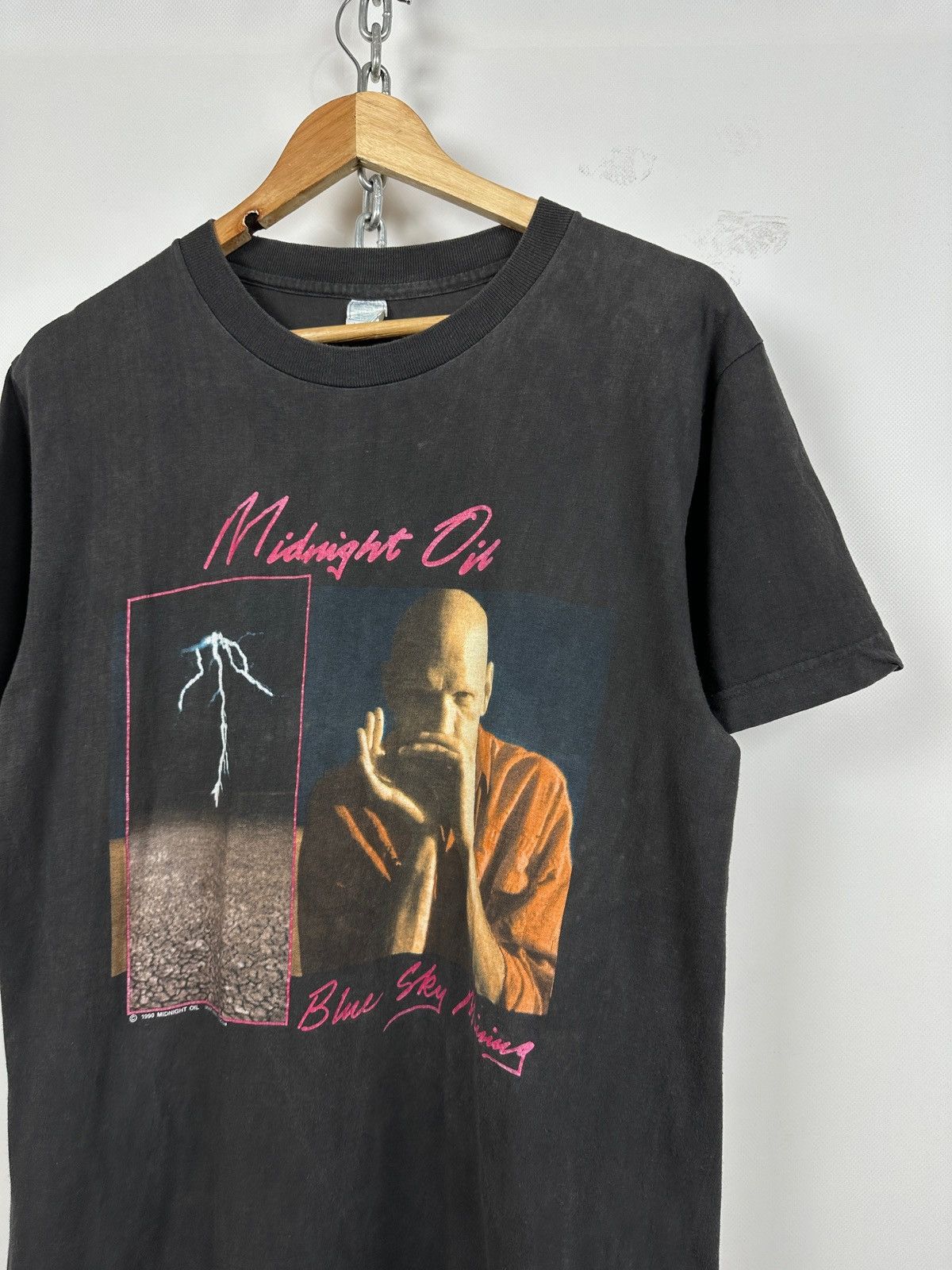 Band Tees 1990 Vintage Midnight Oil Blue Sky Mining Tour Shirt Size US M / EU 48-50 / 2 - 4 Thumbnail