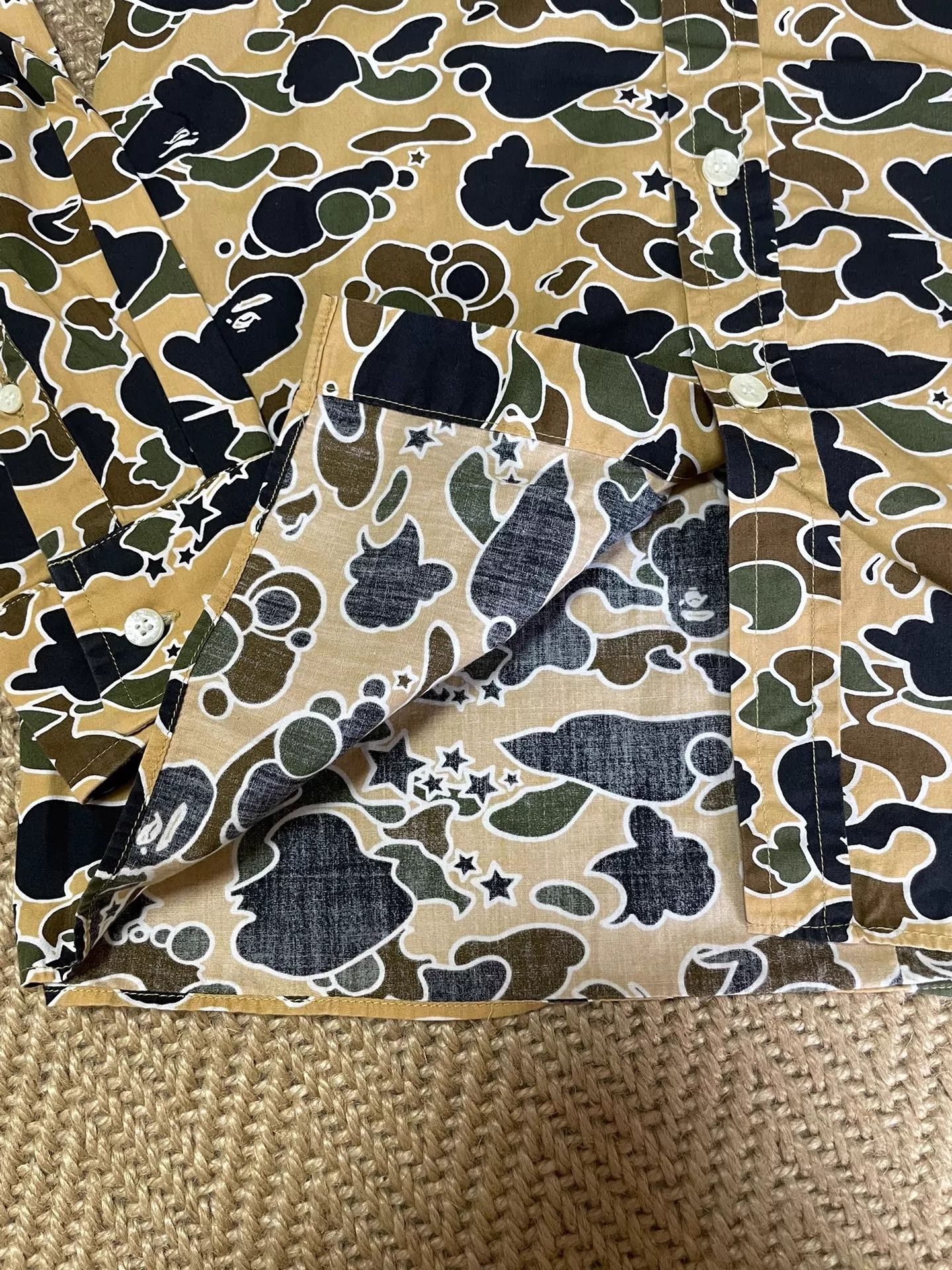 Bape BAPE STA Yellow Camo Star Long Sleeve Shirt S Mint Size US S / EU 44-46 / 1 - 8 Thumbnail