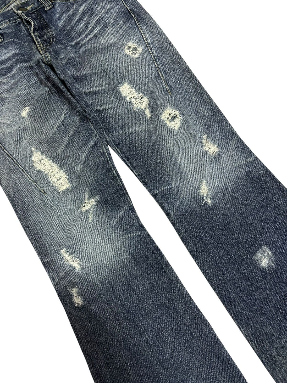 Japanese Brand × Tornado Mart Bondage Tornado Mart Flared Distressed Jeans Size 30" / US 8 / IT 44 - 3 Thumbnail