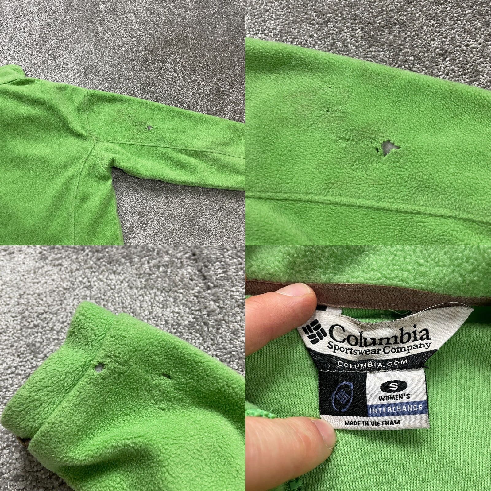 Apple Columbia Interchange Fleece Jacket Womens S Apple Green Full Zip Mock Neck Jacket Size S / US 4 / IT 40 - 8 Thumbnail