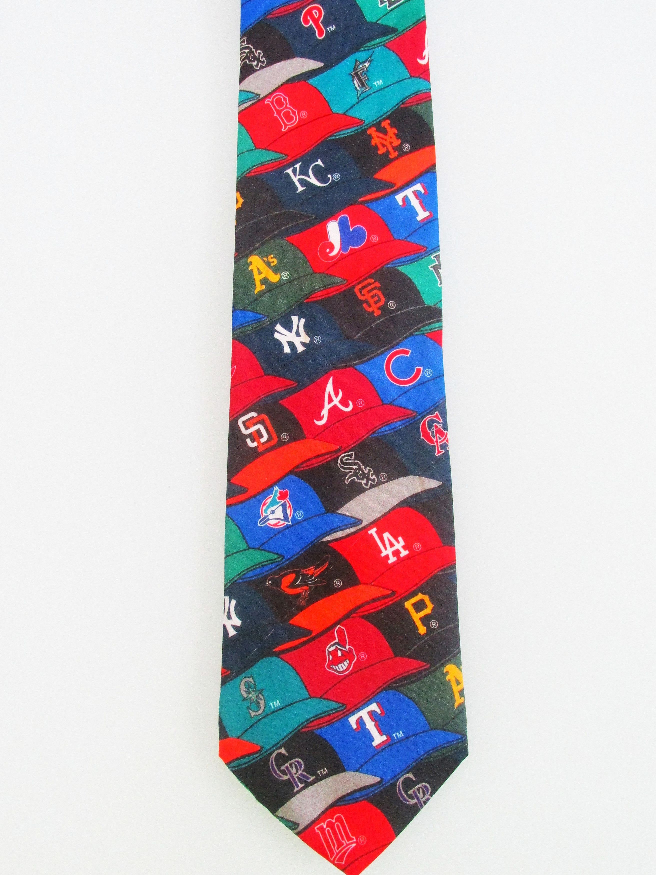 Vintage Vintage Surrey "MLB Caps" Men's Tie Size ONE SIZE - 2 Thumbnail