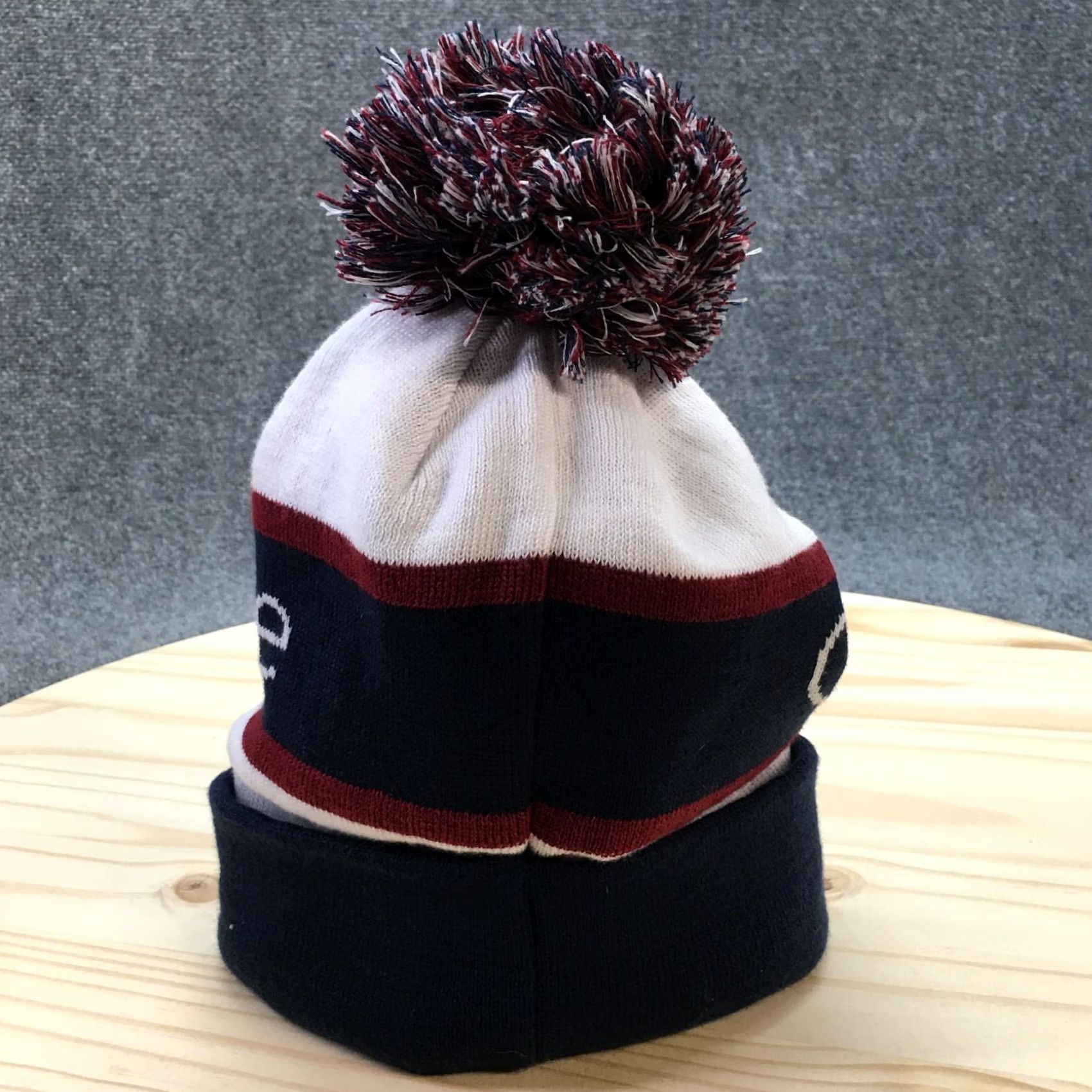 Vintage Giants Ridge Pompom Beanie Hat Mens Blue Red One Size Embroidered Logo Locale Size ONE SIZE - 5 Thumbnail