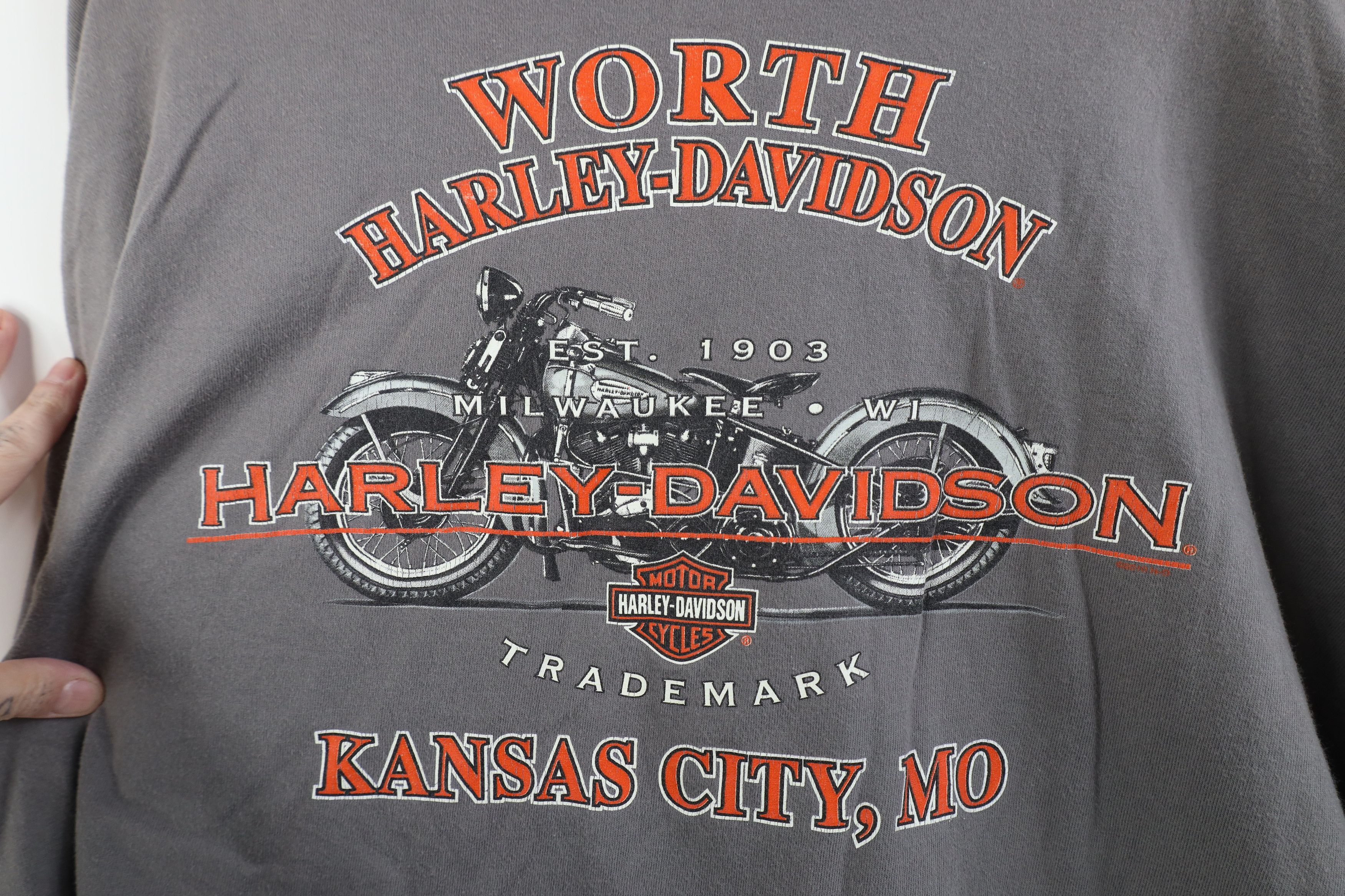 Harley Davidson Vintage Y2K Harley Davidson Motorcycles Long Sleeve T-Shirt Size US XXL / EU 58 / 5 - 12 Thumbnail