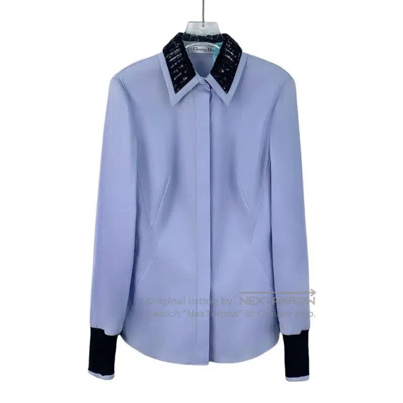 Dior Women's Light Blue Cotton Shirt .