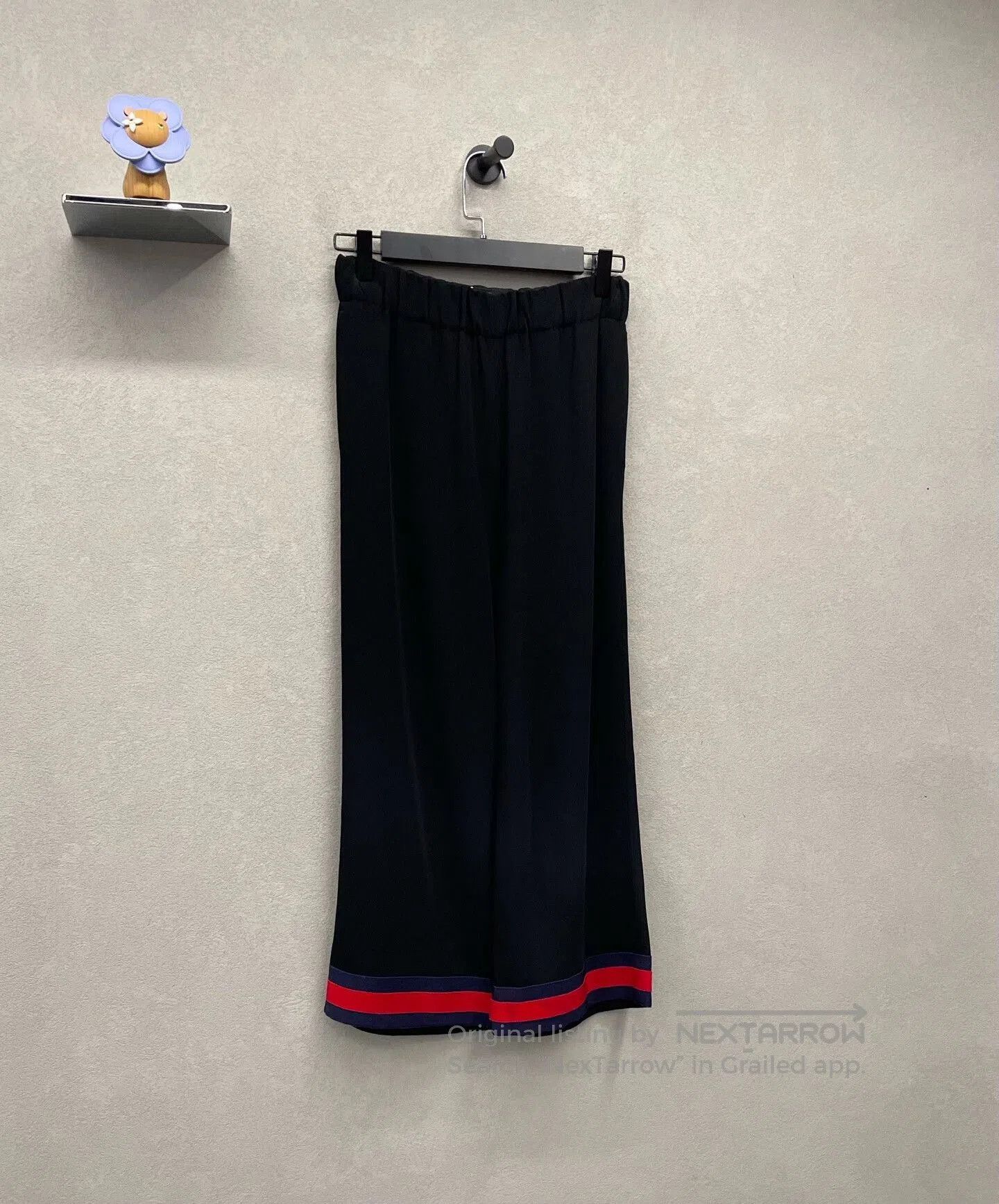 Gucci Gucci Black Striped Wide. Size 35" - 3 Thumbnail