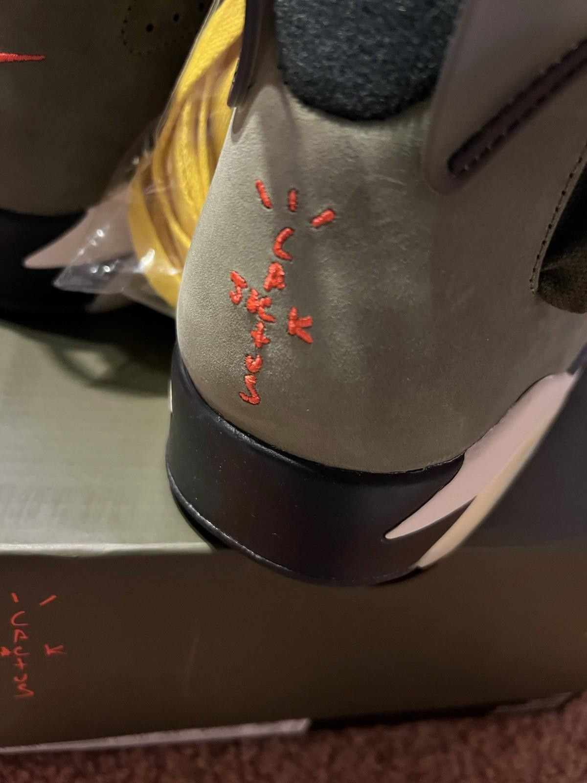 Nike Air Jordan 6 Retro Travis Scott Olive Reimagined CN1084 200 Size US 10.5 / EU 43-44 - 6 Thumbnail