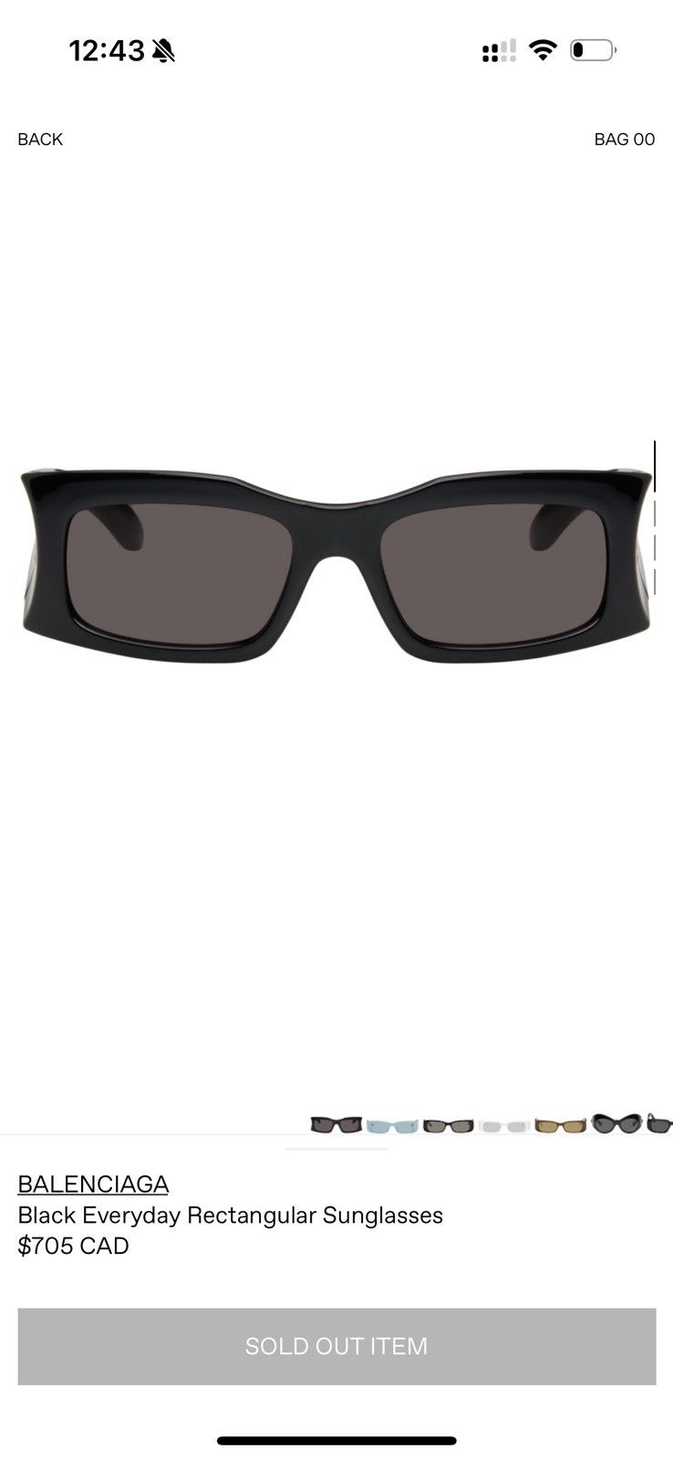 Balenciaga Balenciaga BB0291S Black/Gold Sunglasses Size ONE SIZE - 4 Thumbnail